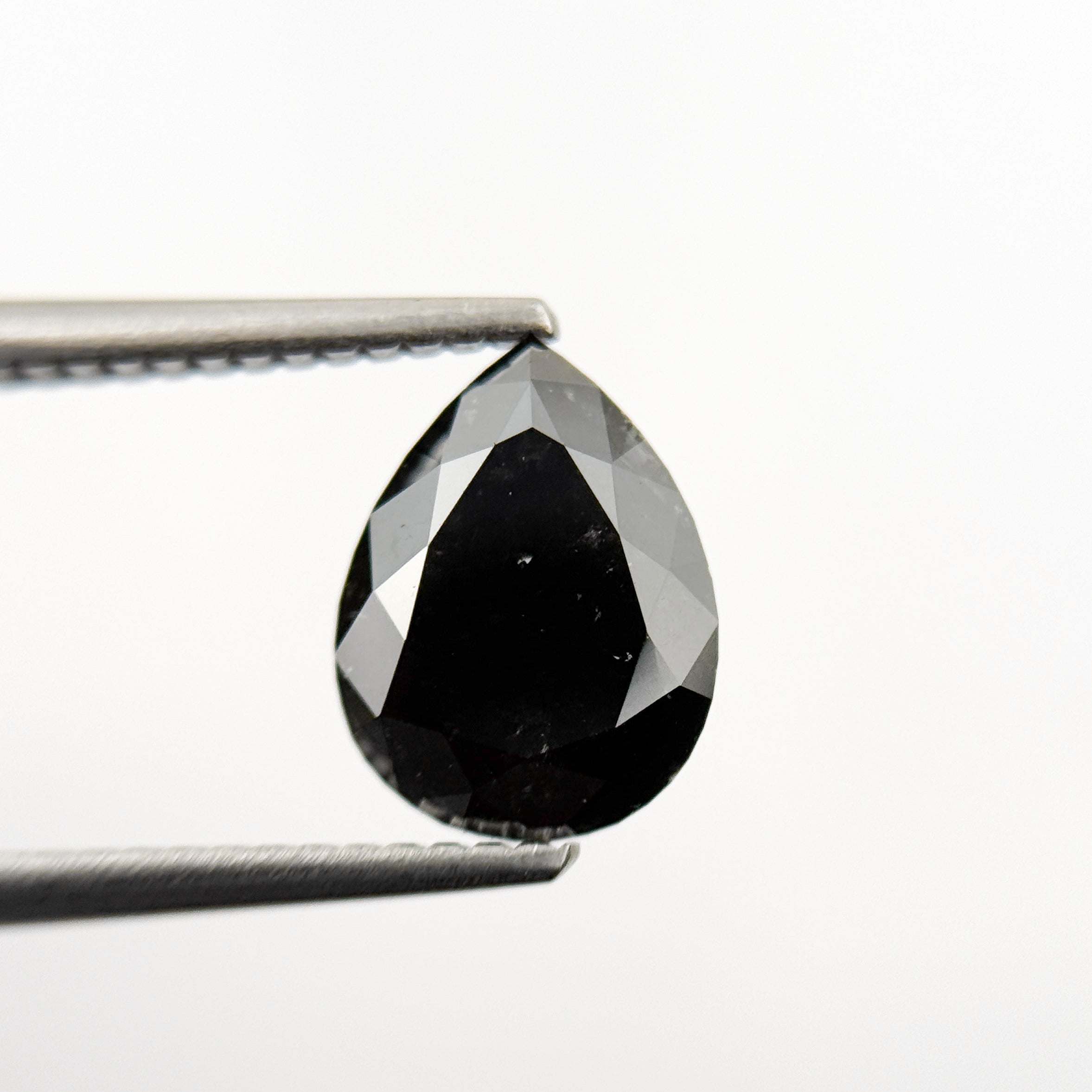 2.27 Ct Pear Rose Cut Black Natural Fancy Diamond