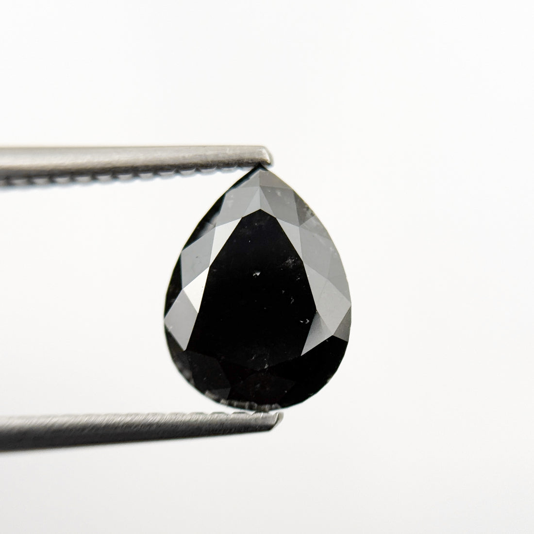 2.27 Ct Pear Rose Cut Black Natural Fancy Diamond