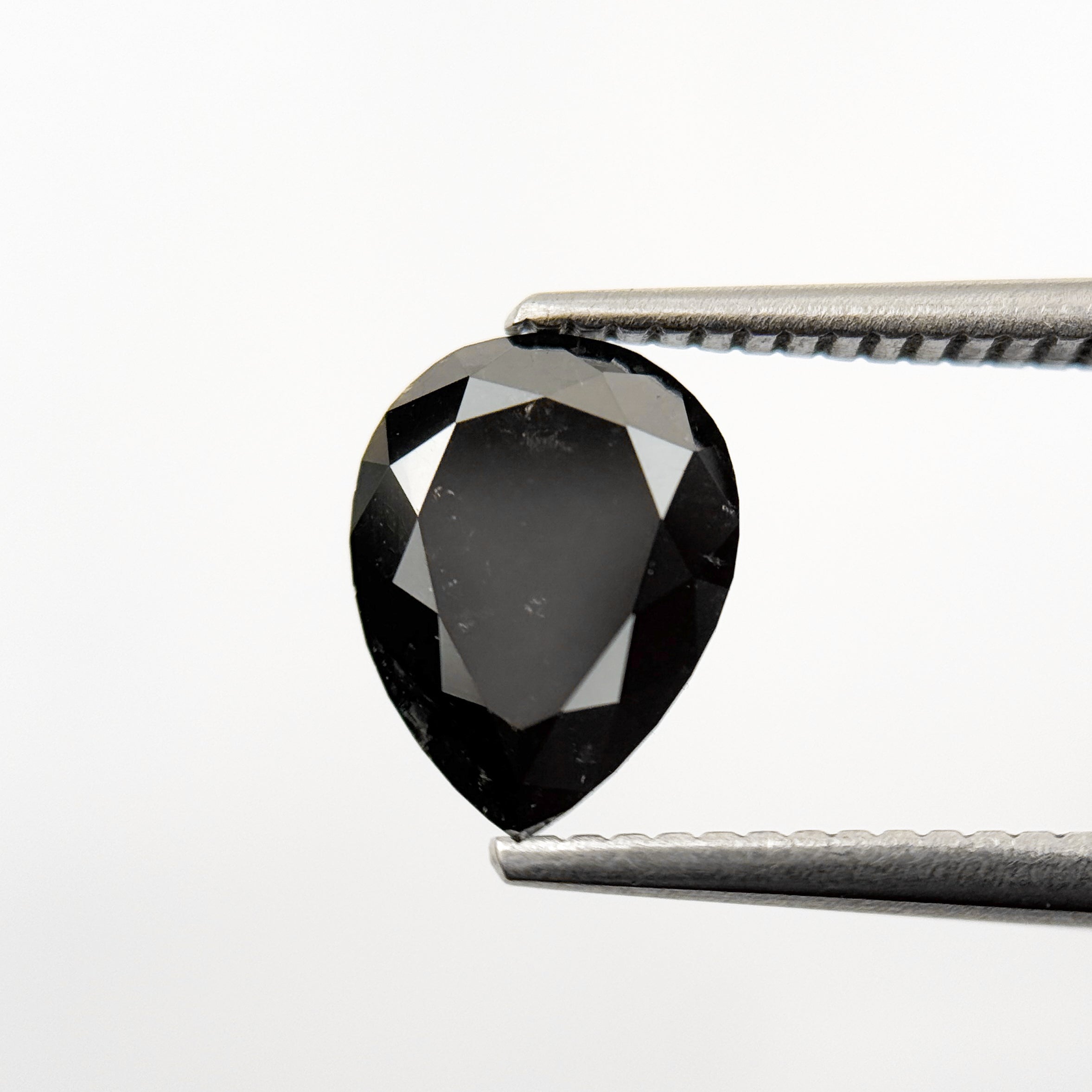2.27 Ct Pear Rose Cut Black Natural Fancy Diamond