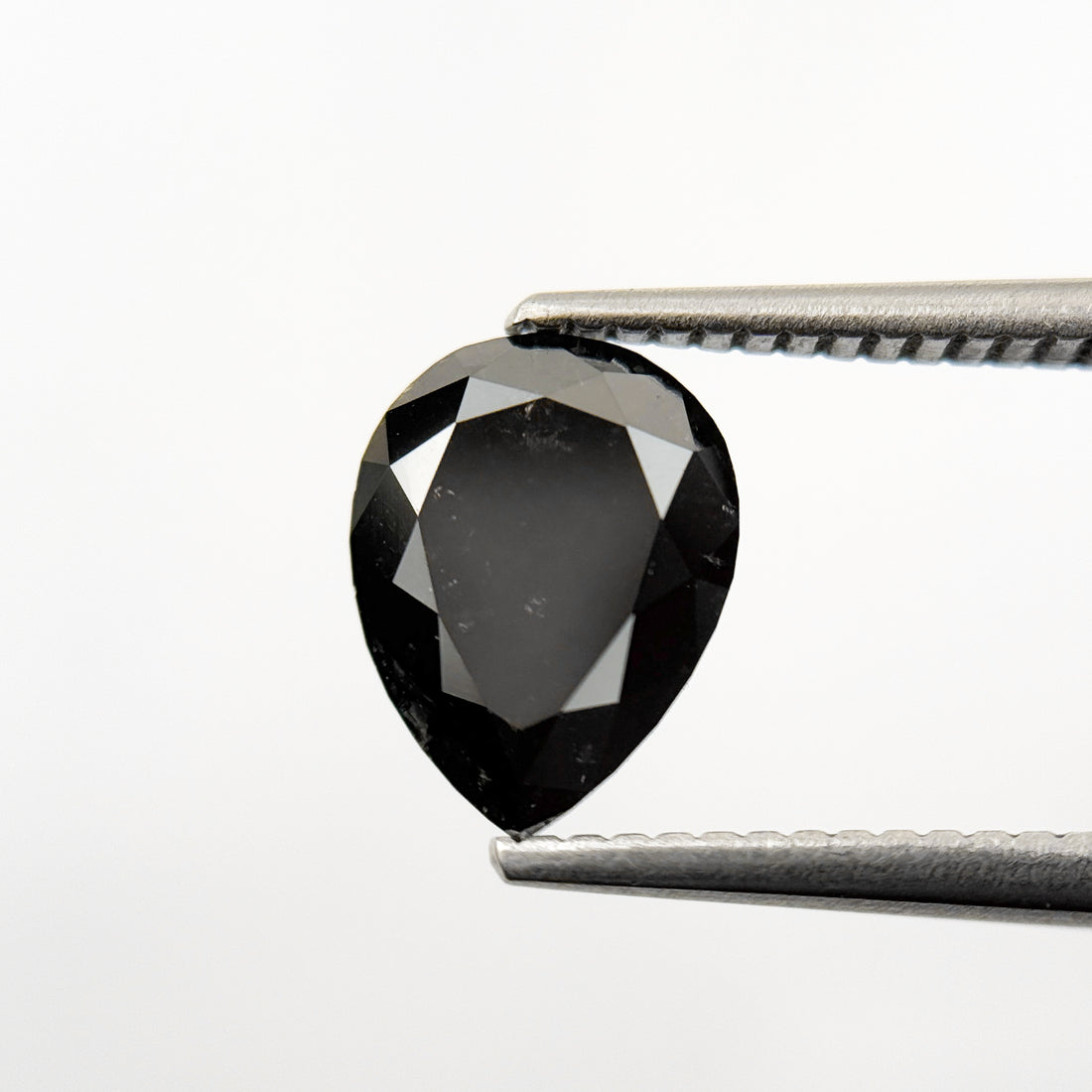 2.27 Ct Pear Rose Cut Black Natural Fancy Diamond