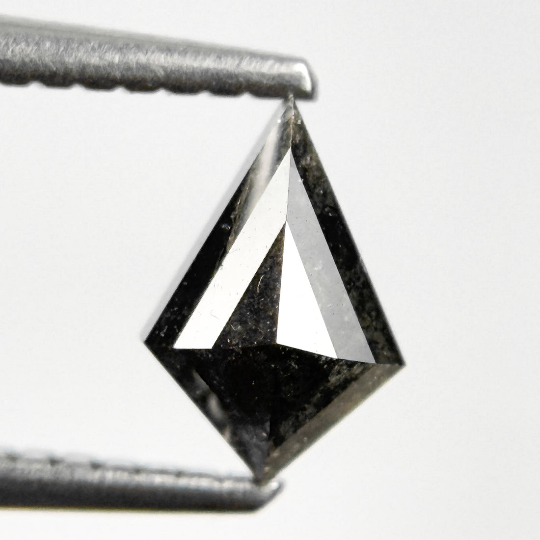 0.73 Ct Kite Rose Cut Grey Natural Salt and Pepper Diamond