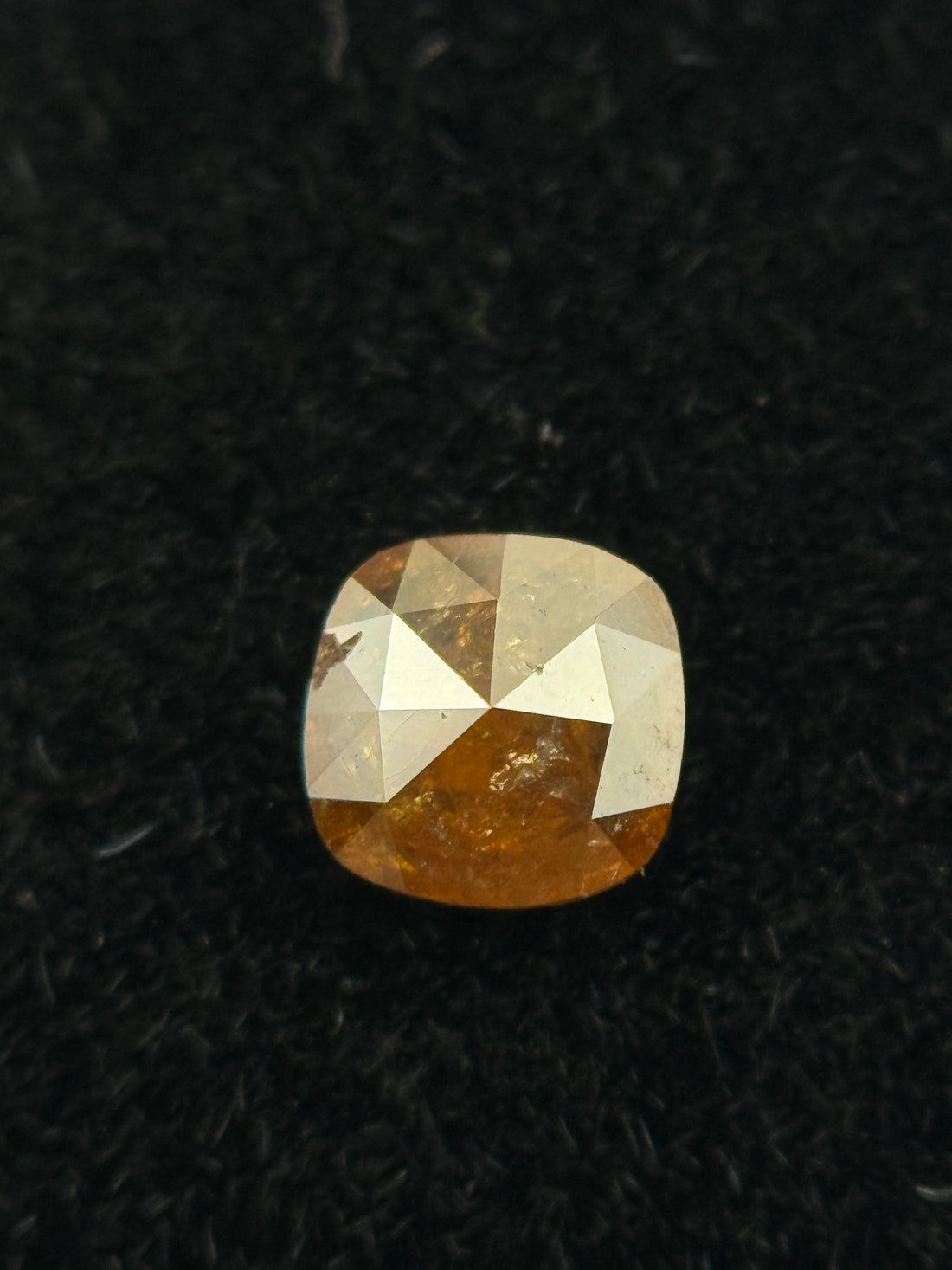 0.29 Ct Cushion Rose Cut Brown Red Natural Fancy Diamond