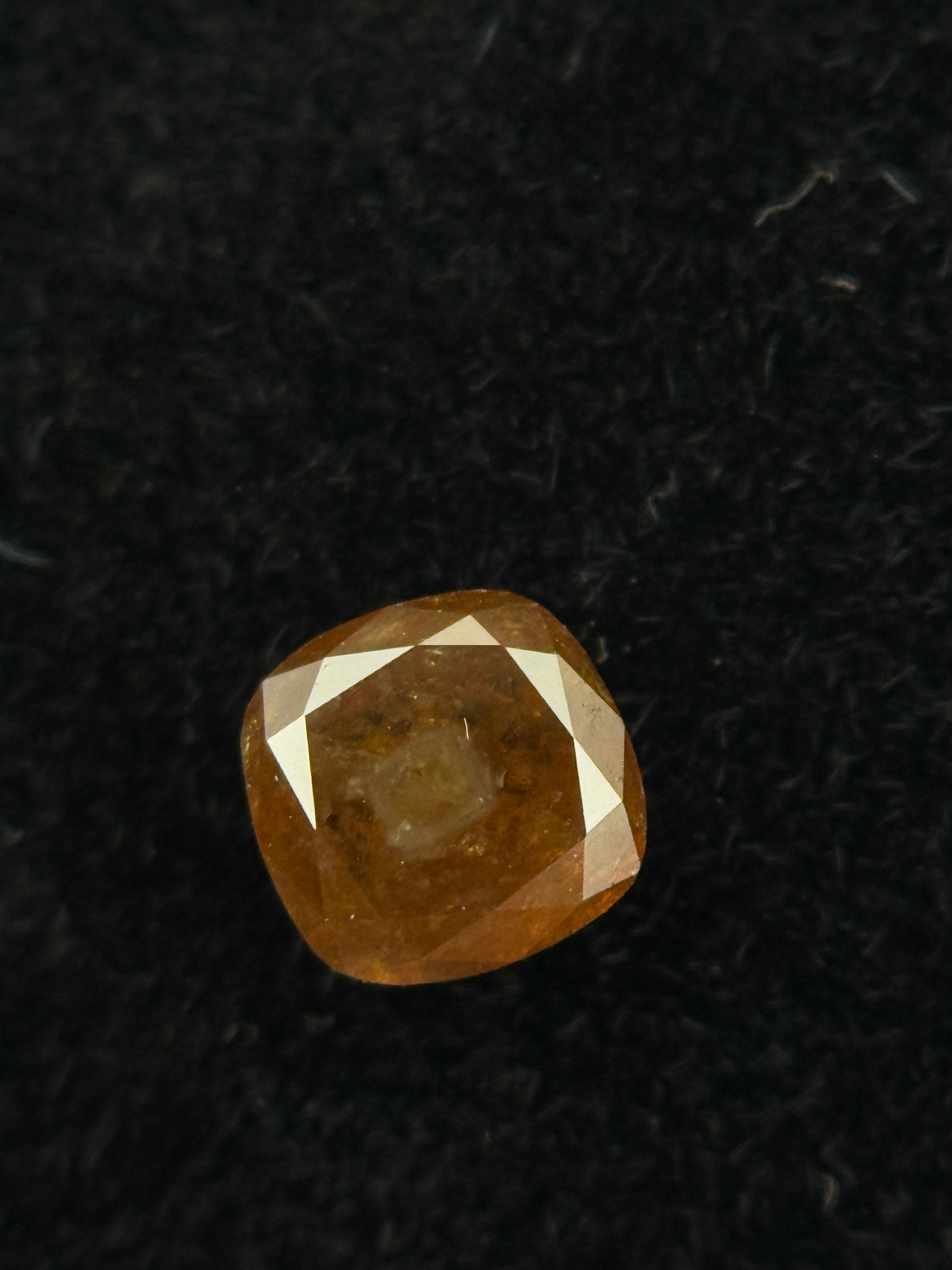 0.29 Ct Cushion Rose Cut Brown Red Natural Fancy Diamond