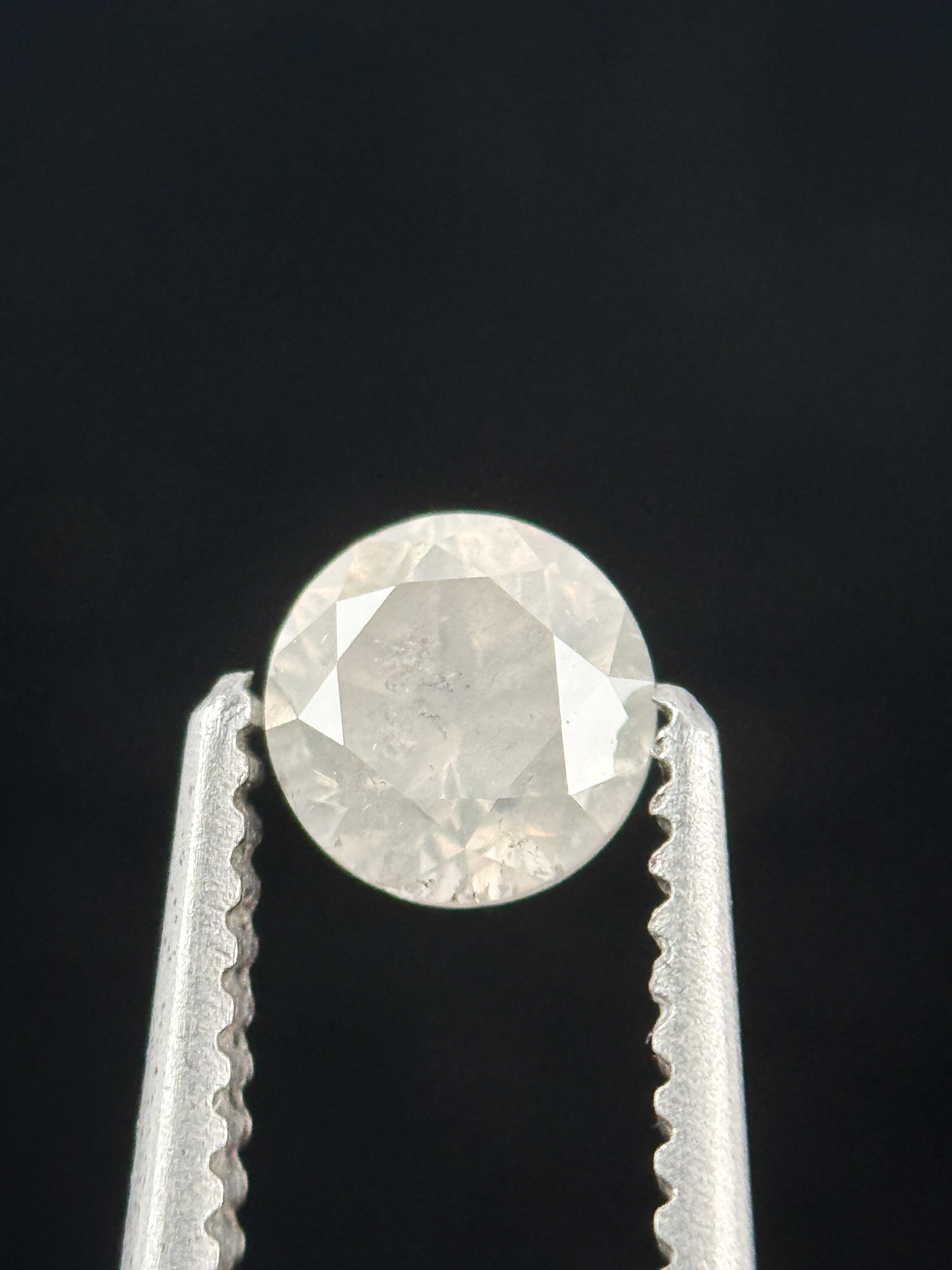 0.38 Ct Round Brilliant Cut White Natural Galaxy Diamond