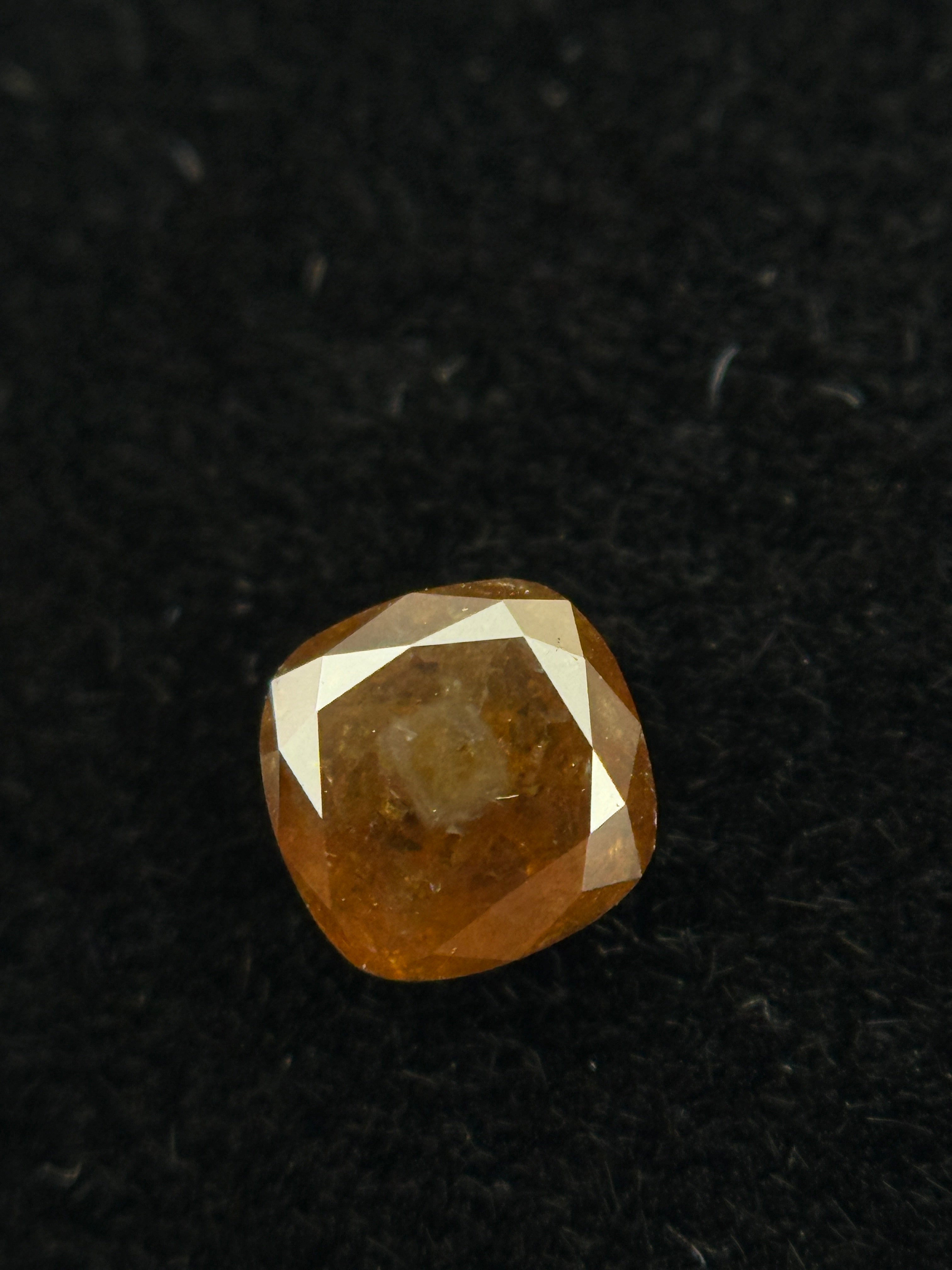 0.29 Ct Cushion Rose Cut Brown Red Natural Fancy Diamond