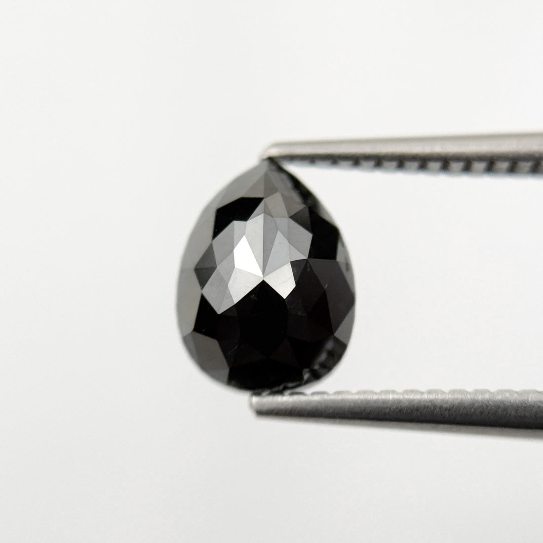 2.04 Ct Pear Rose Cut Black Natural Fancy Diamond