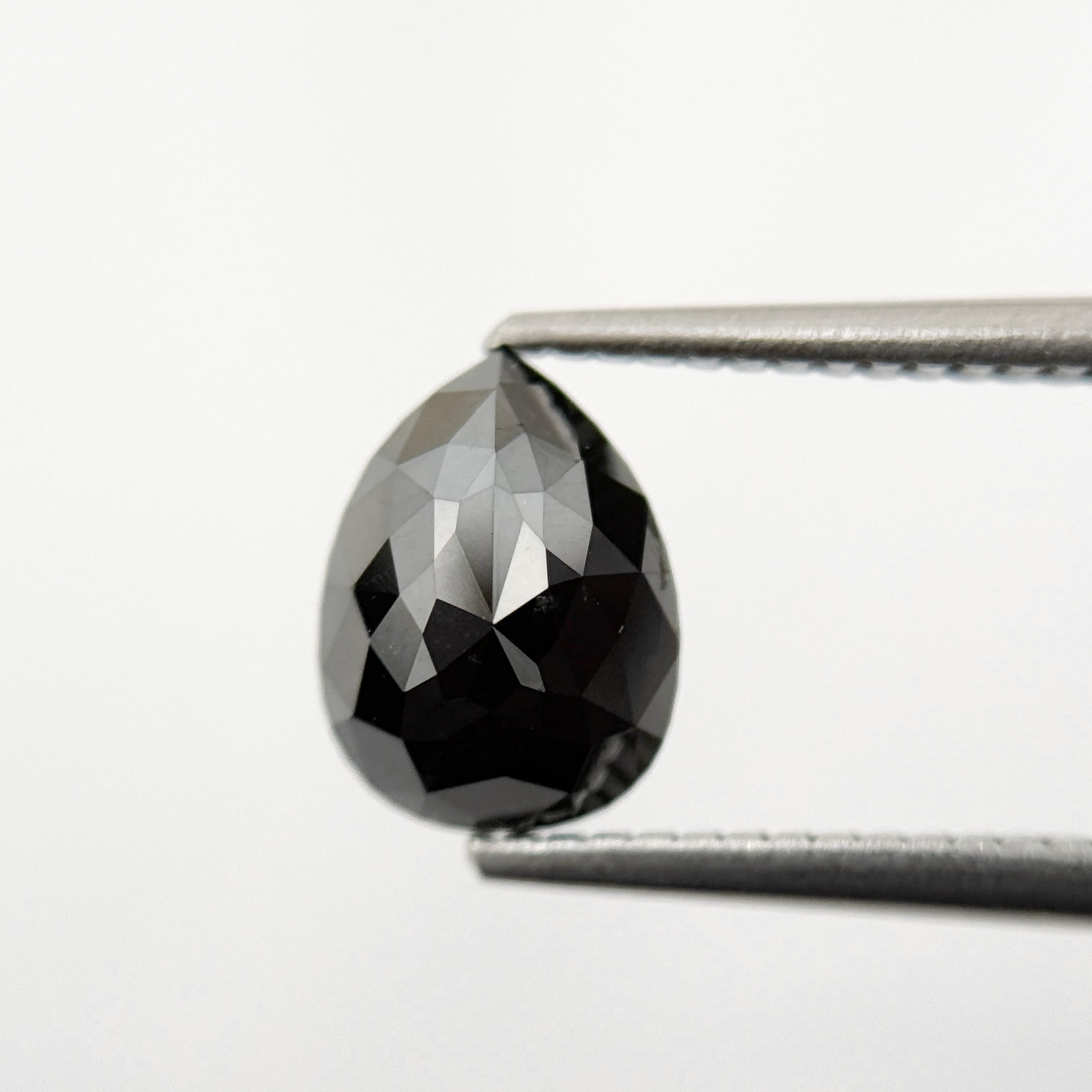 2.04 Ct Pear Rose Cut Black Natural Fancy Diamond