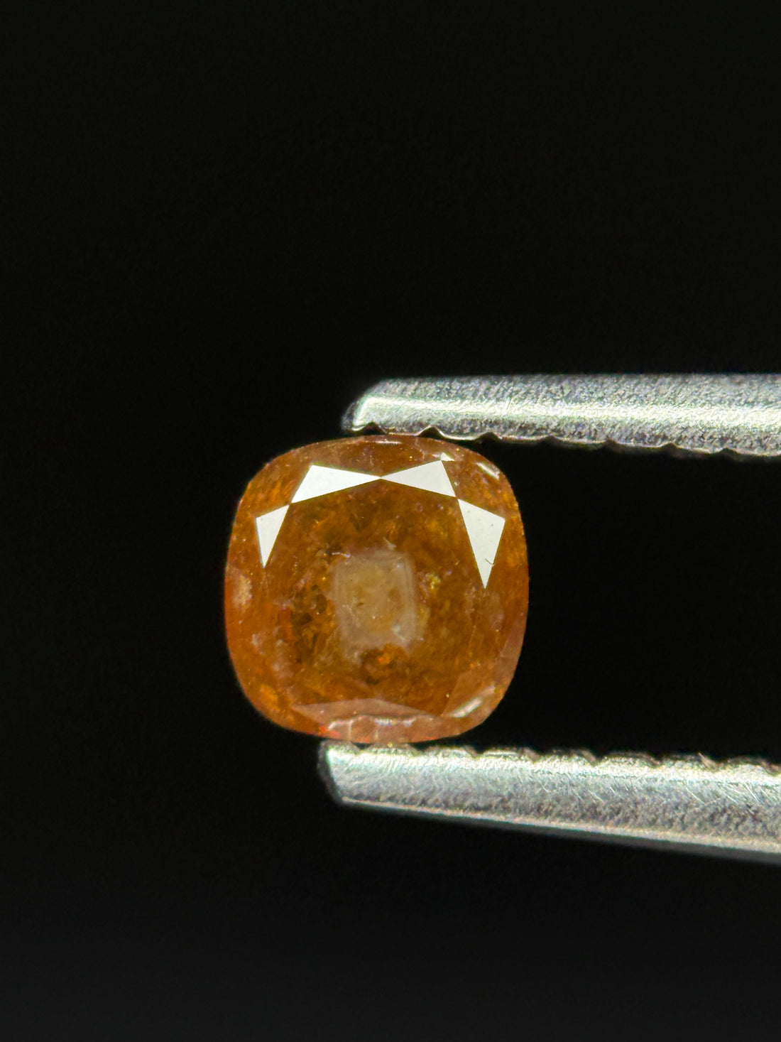 0.29 Ct Cushion Rose Cut Brown Red Natural Fancy Diamond