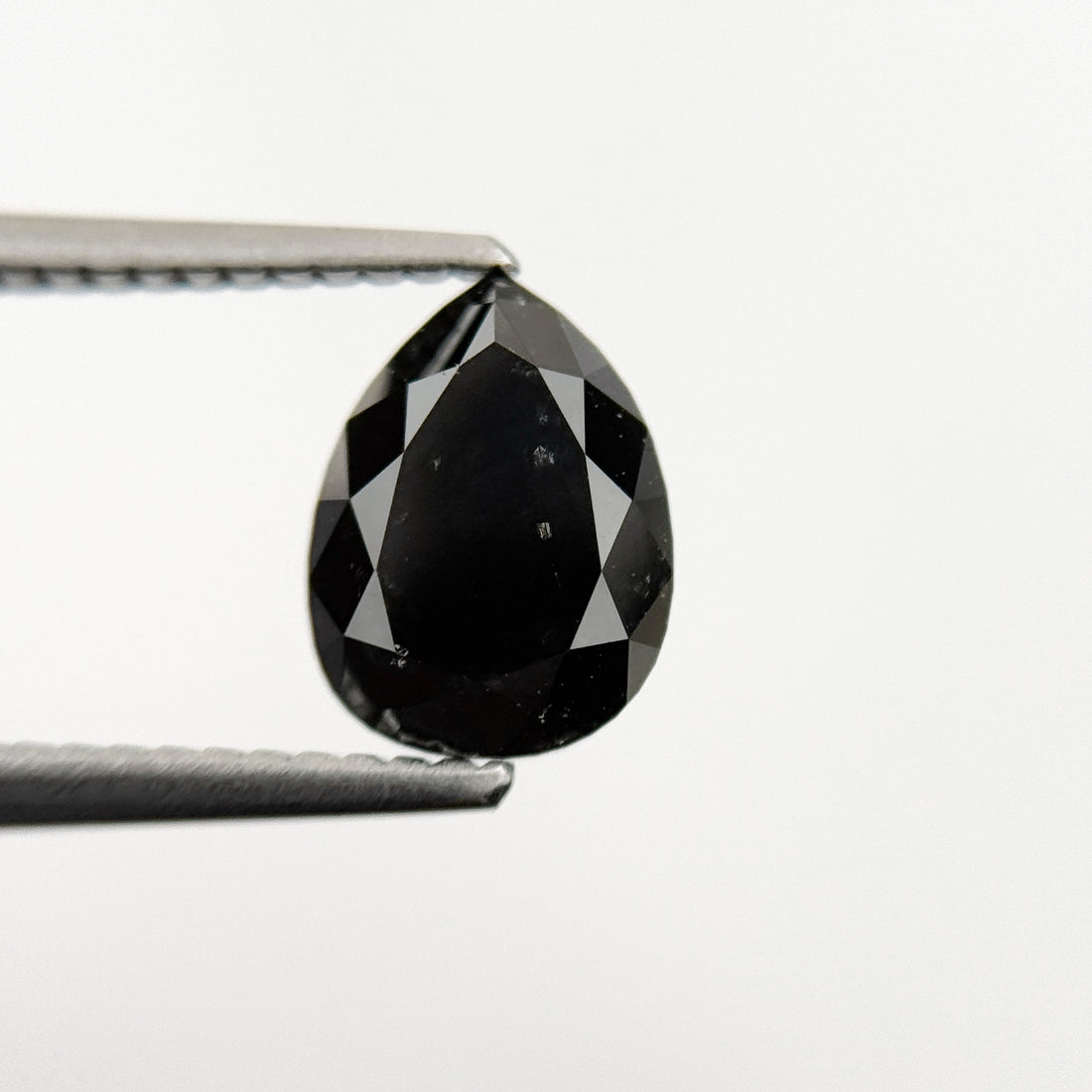 2.04 Ct Pear Rose Cut Black Natural Fancy Diamond