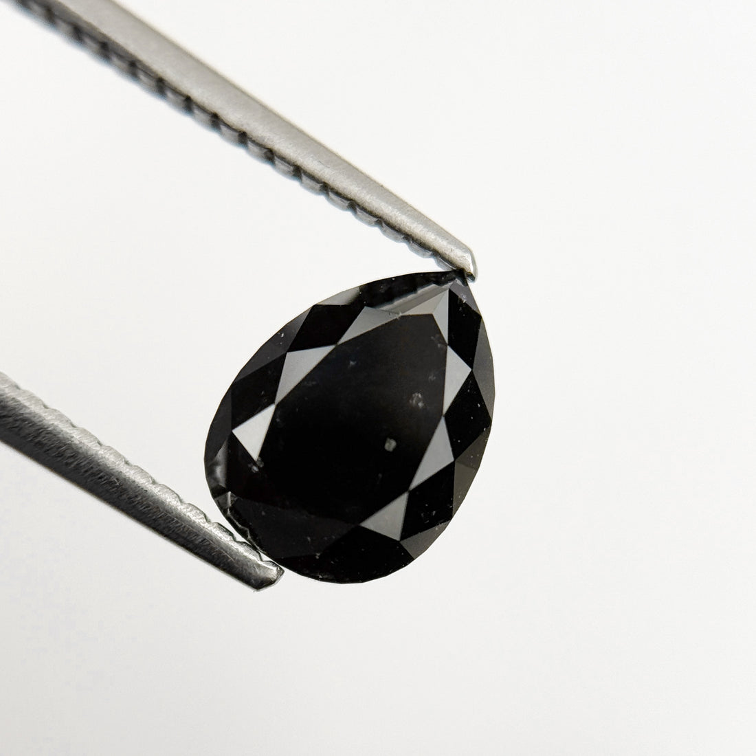 2.04 Ct Pear Rose Cut Black Natural Fancy Diamond