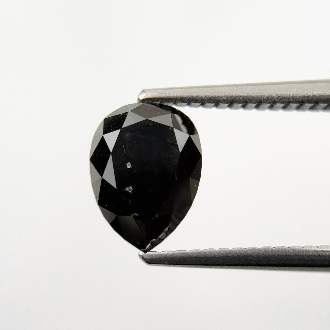 2.04 Ct Pear Rose Cut Black Natural Fancy Diamond