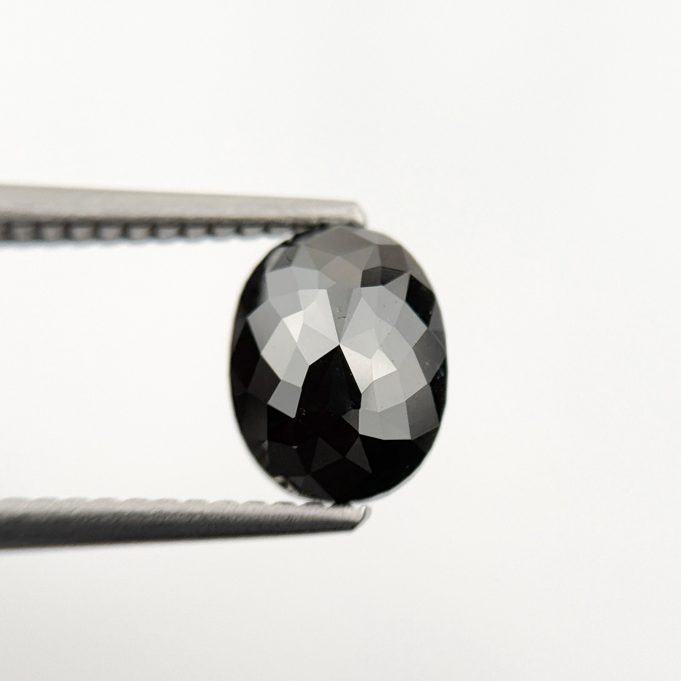 1.69 Ct Oval Rose Cut Black Natural Fancy Diamond