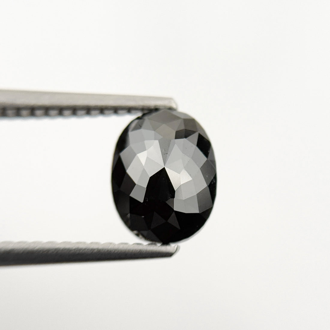 1.69 Ct Oval Rose Cut Black Natural Fancy Diamond