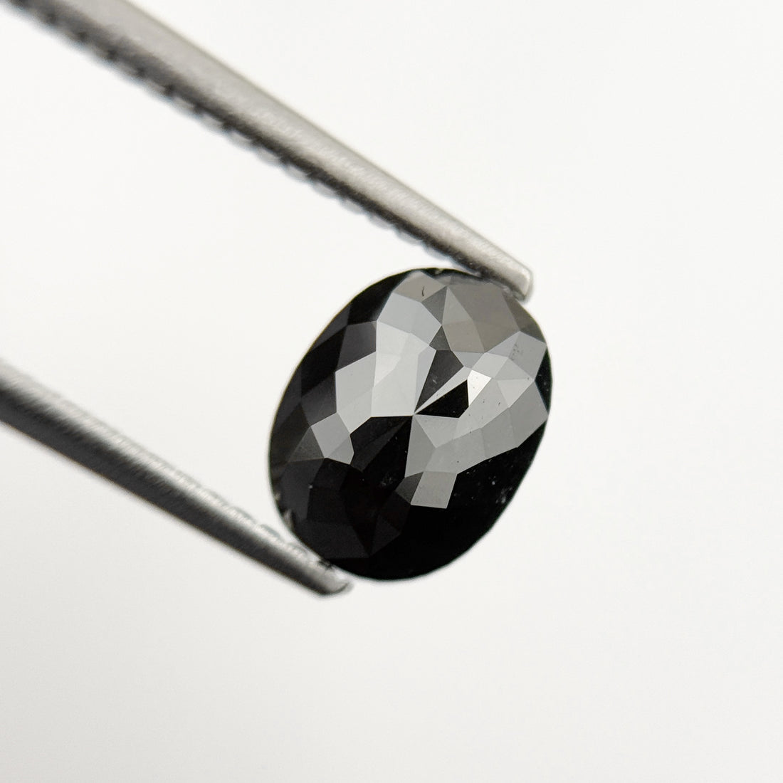 1.69 Ct Oval Rose Cut Black Natural Fancy Diamond