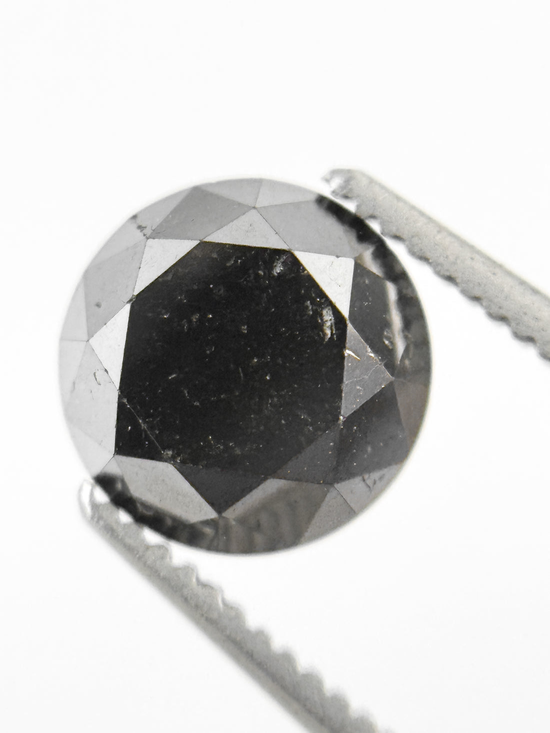 2.11 Ct Round Brilliant Cut Black Natural Loose Diamond