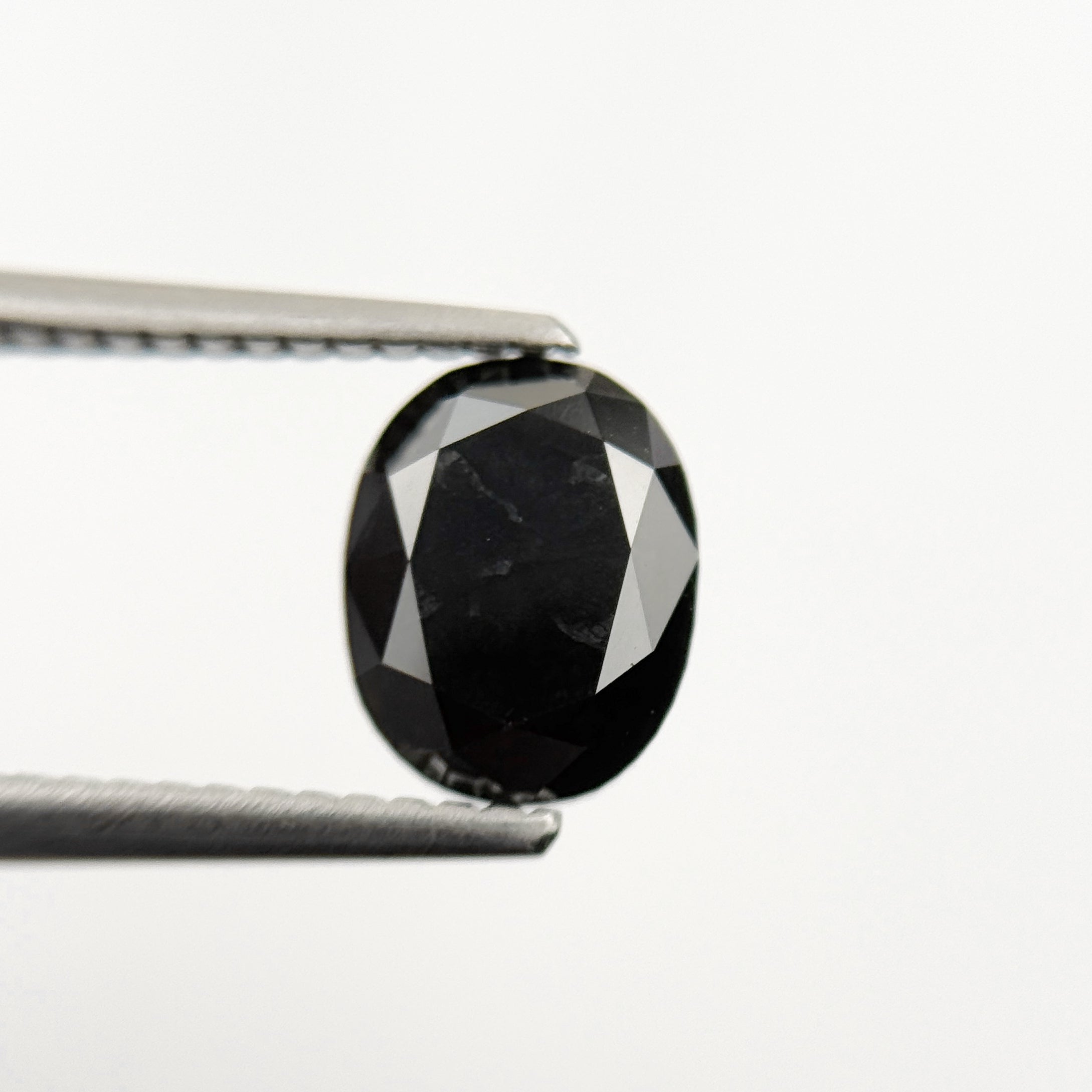 1.69 Ct Oval Rose Cut Black Natural Fancy Diamond