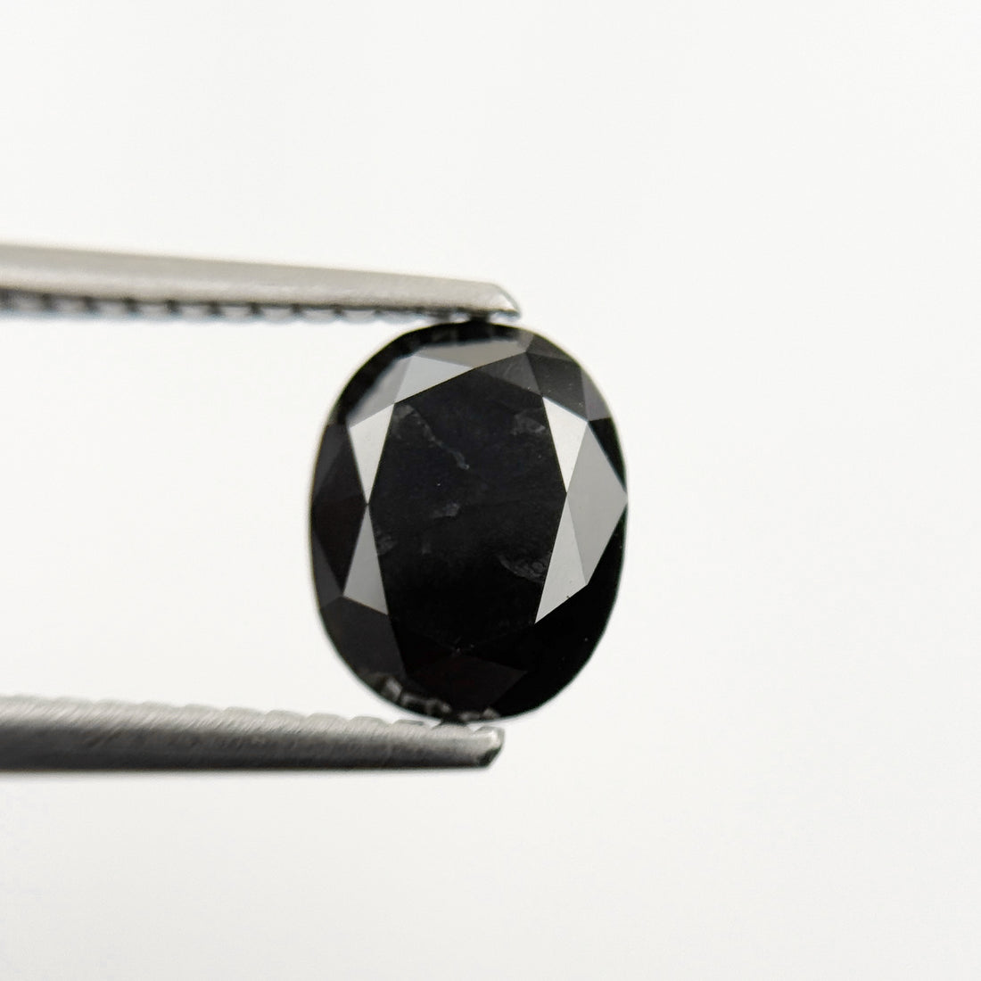 1.69 Ct Oval Rose Cut Black Natural Fancy Diamond