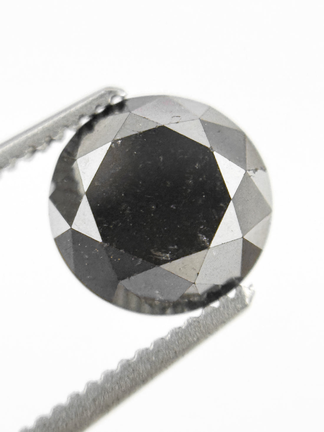 2.11 Ct Round Brilliant Cut Black Natural Loose Diamond