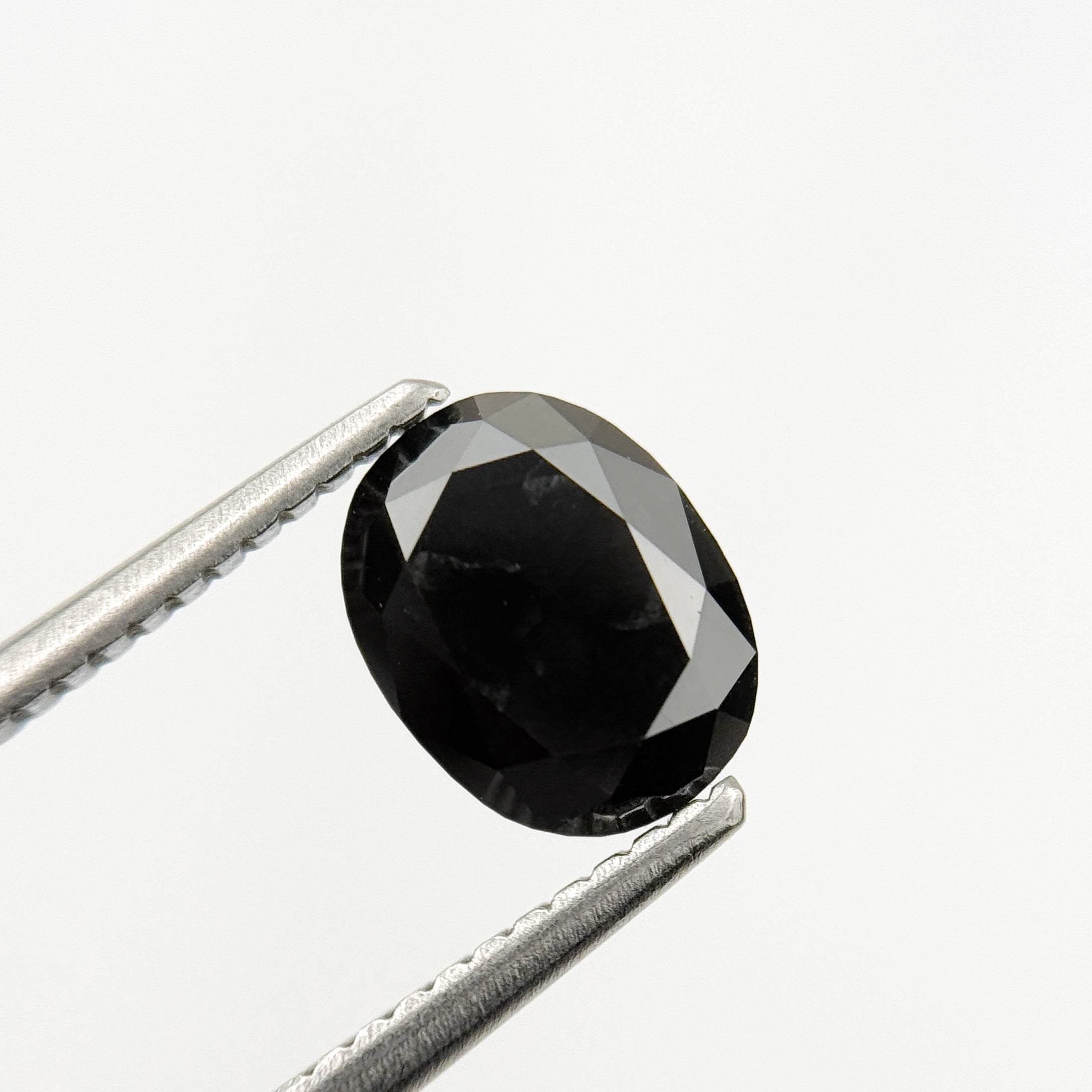 1.69 Ct Oval Rose Cut Black Natural Fancy Diamond