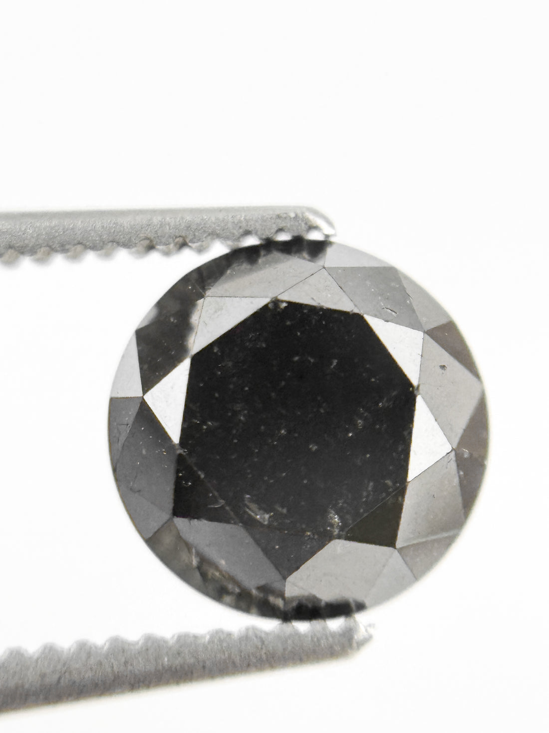2.11 Ct Round Brilliant Cut Black Natural Loose Diamond