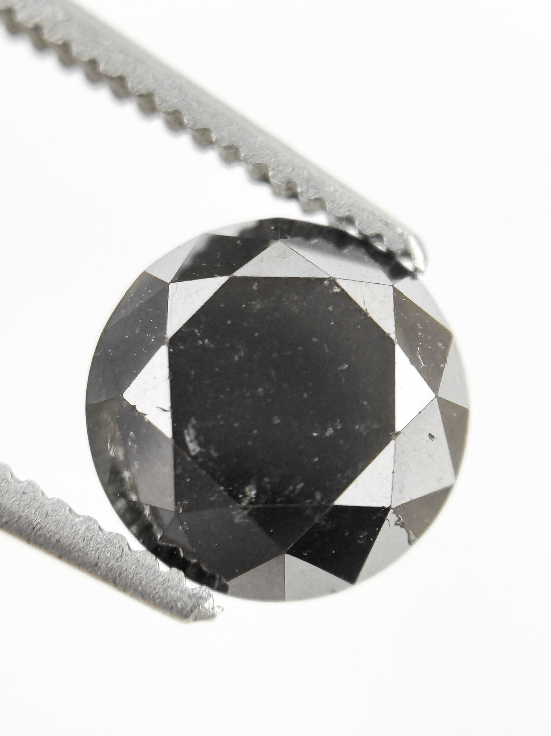 2.11 Ct Round Brilliant Cut Black Natural Loose Diamond