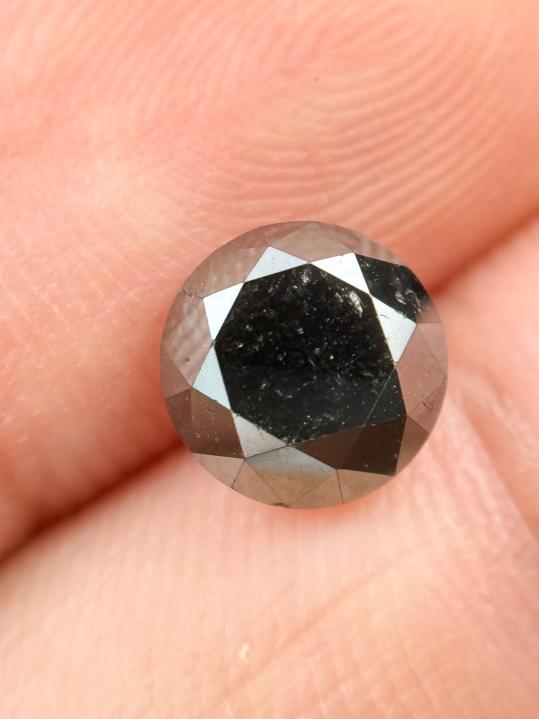 2.11 Ct Round Brilliant Cut Black Natural Loose Diamond