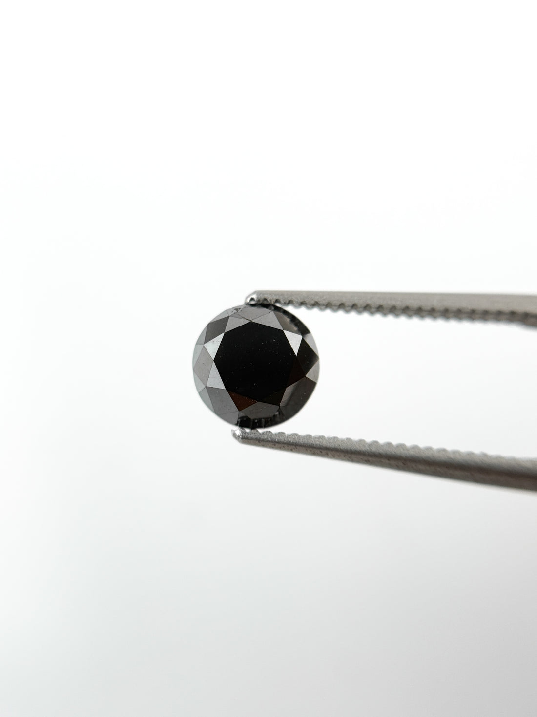 1.32 Ct Round Brilliant Cut Black Natural Fancy Diamond
