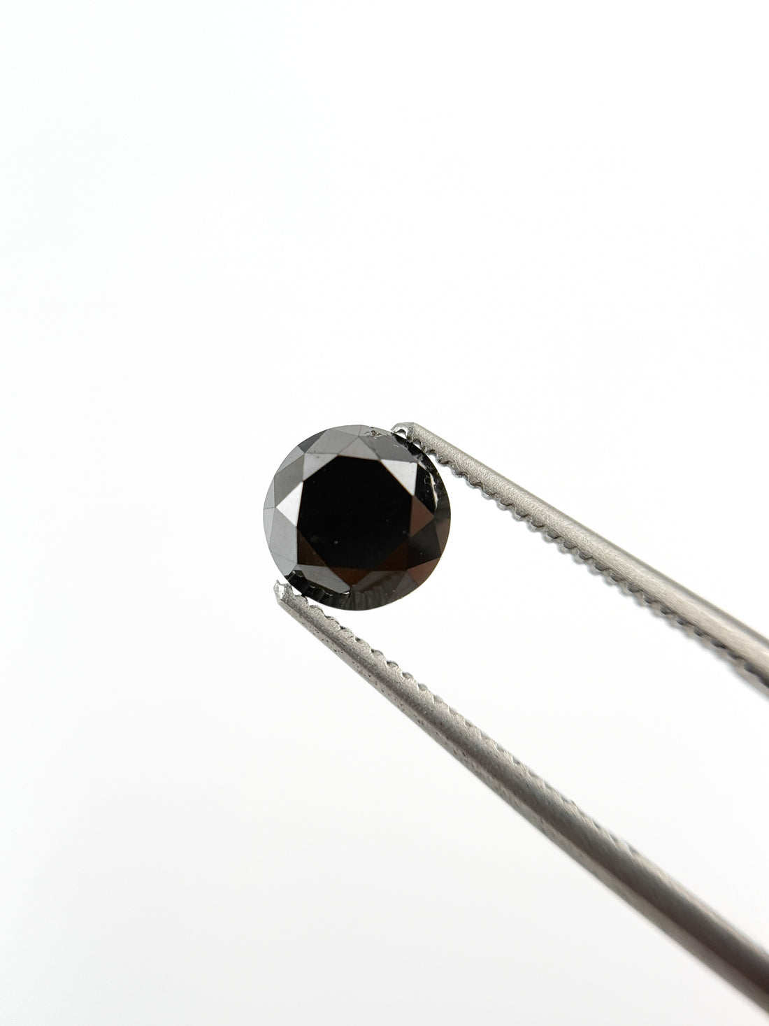 1.32 Ct Round Brilliant Cut Black Natural Fancy Diamond