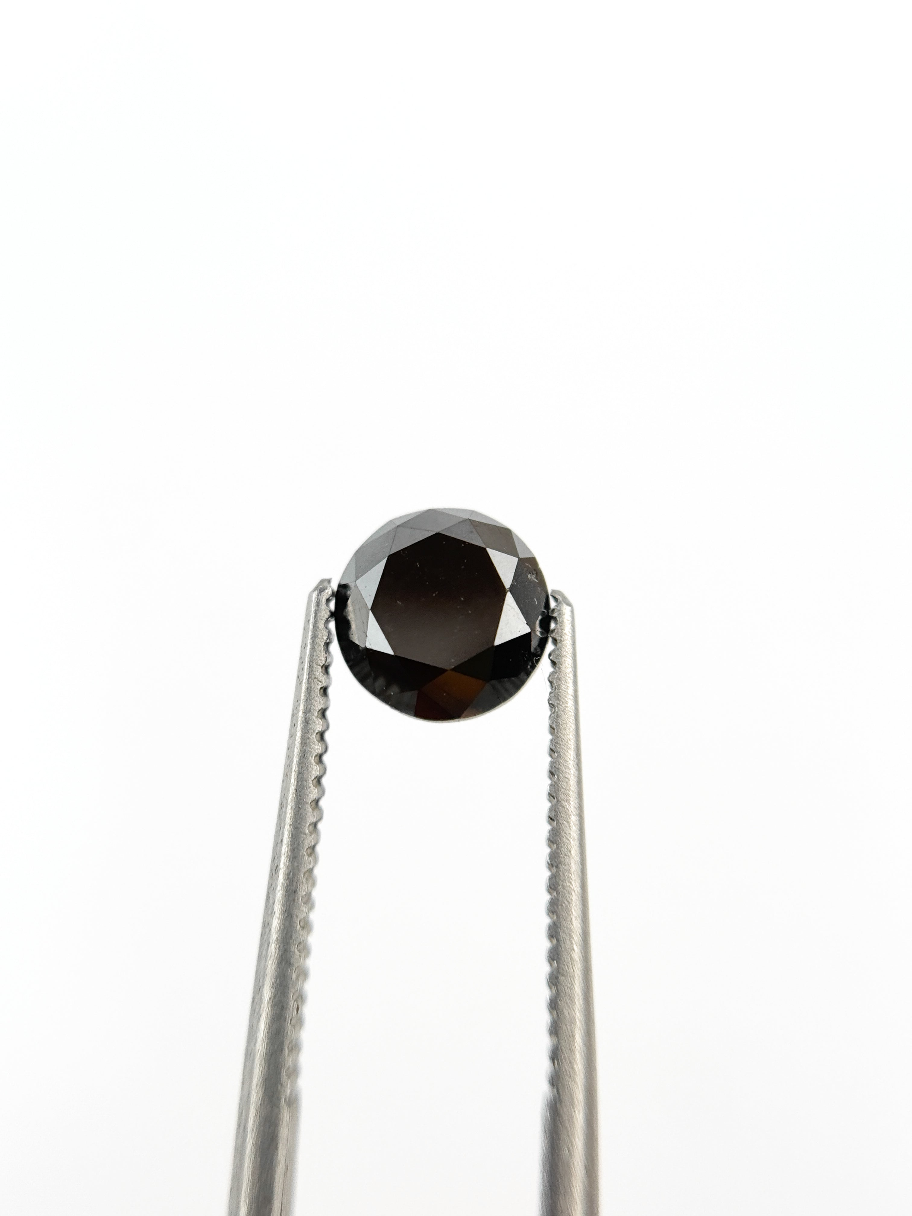 1.32 Ct Round Brilliant Cut Black Natural Fancy Diamond
