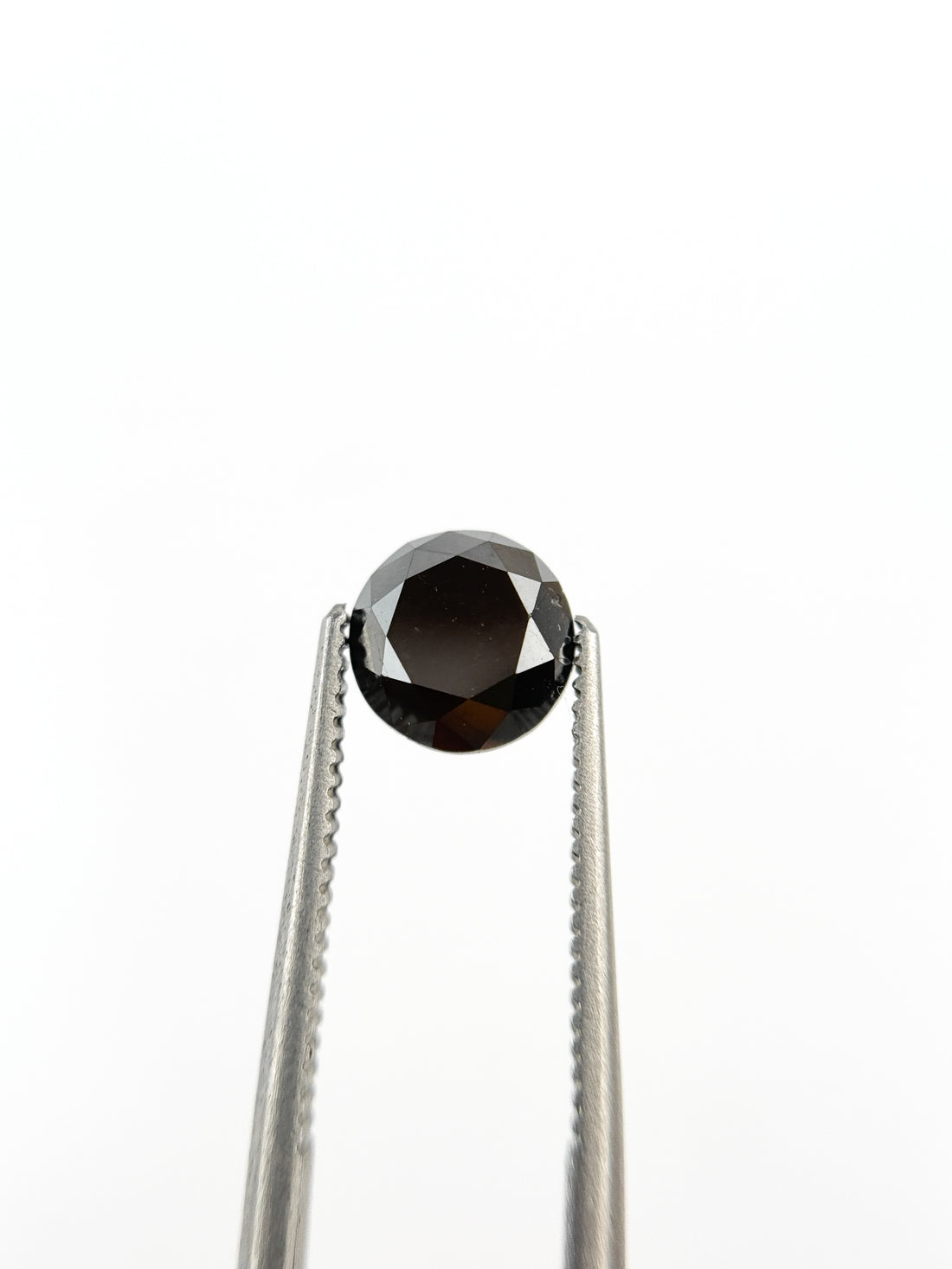 1.32 Ct Round Brilliant Cut Black Natural Fancy Diamond
