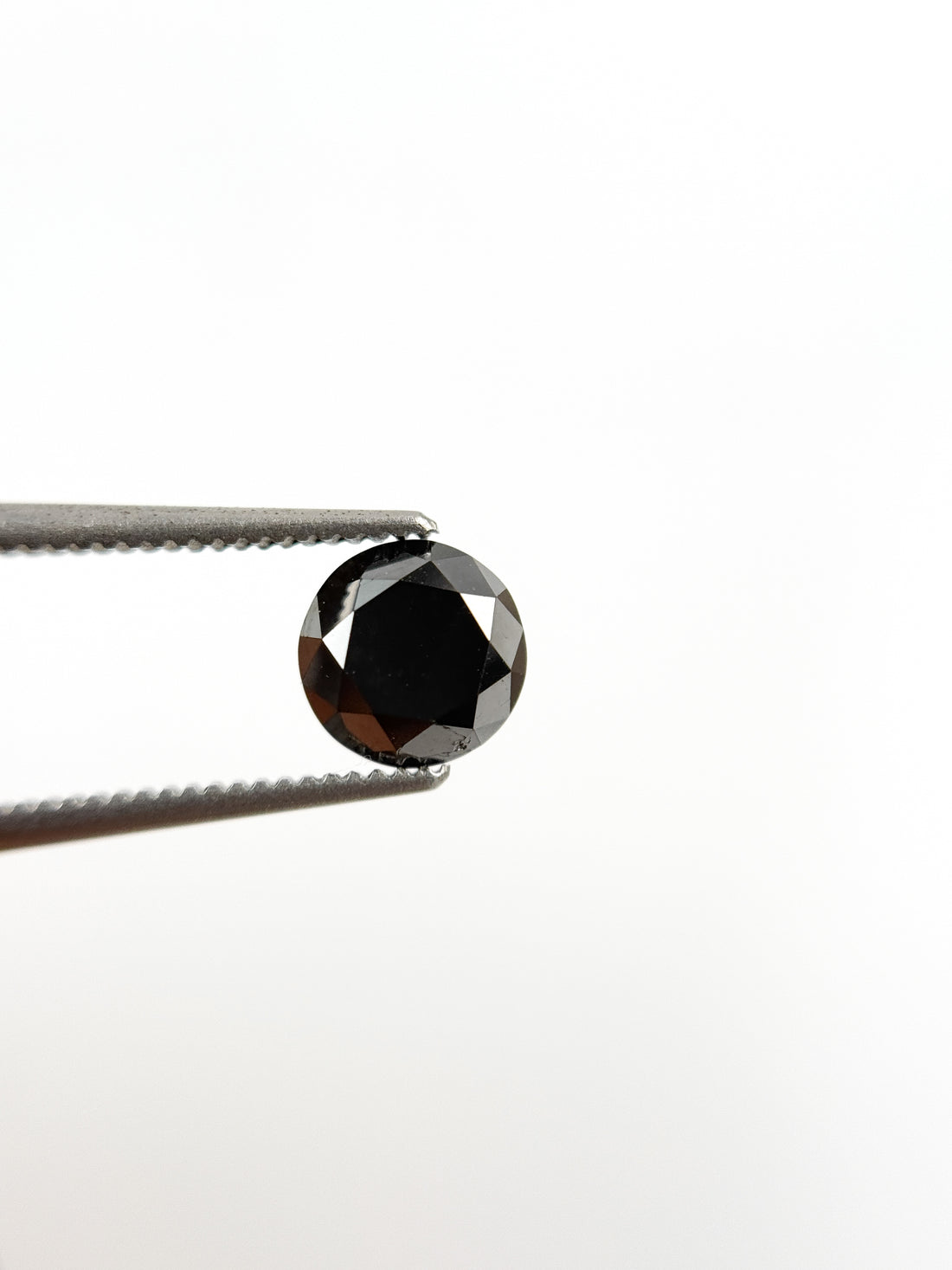 1.32 Ct Round Brilliant Cut Black Natural Fancy Diamond
