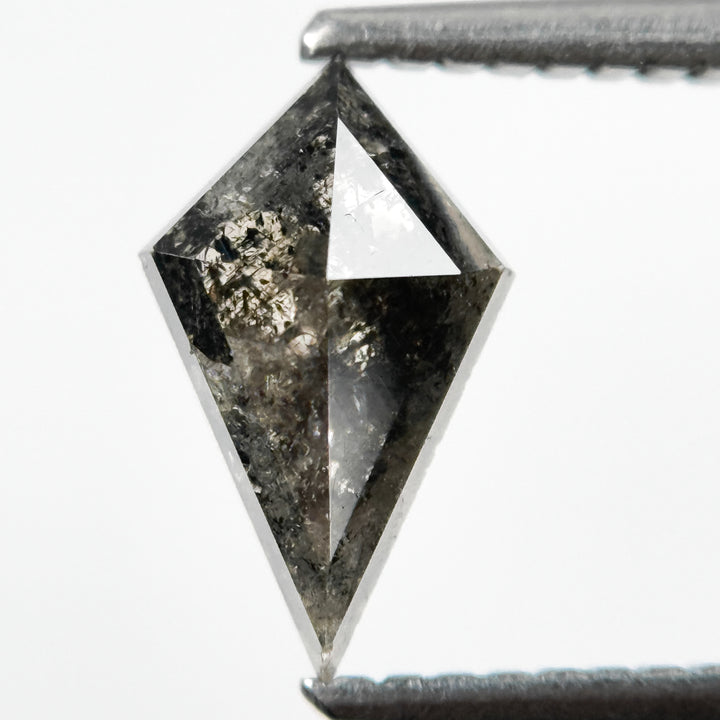 1.05 Ct Kite Rose Cut Grey Natural Salt and Pepper Diamond