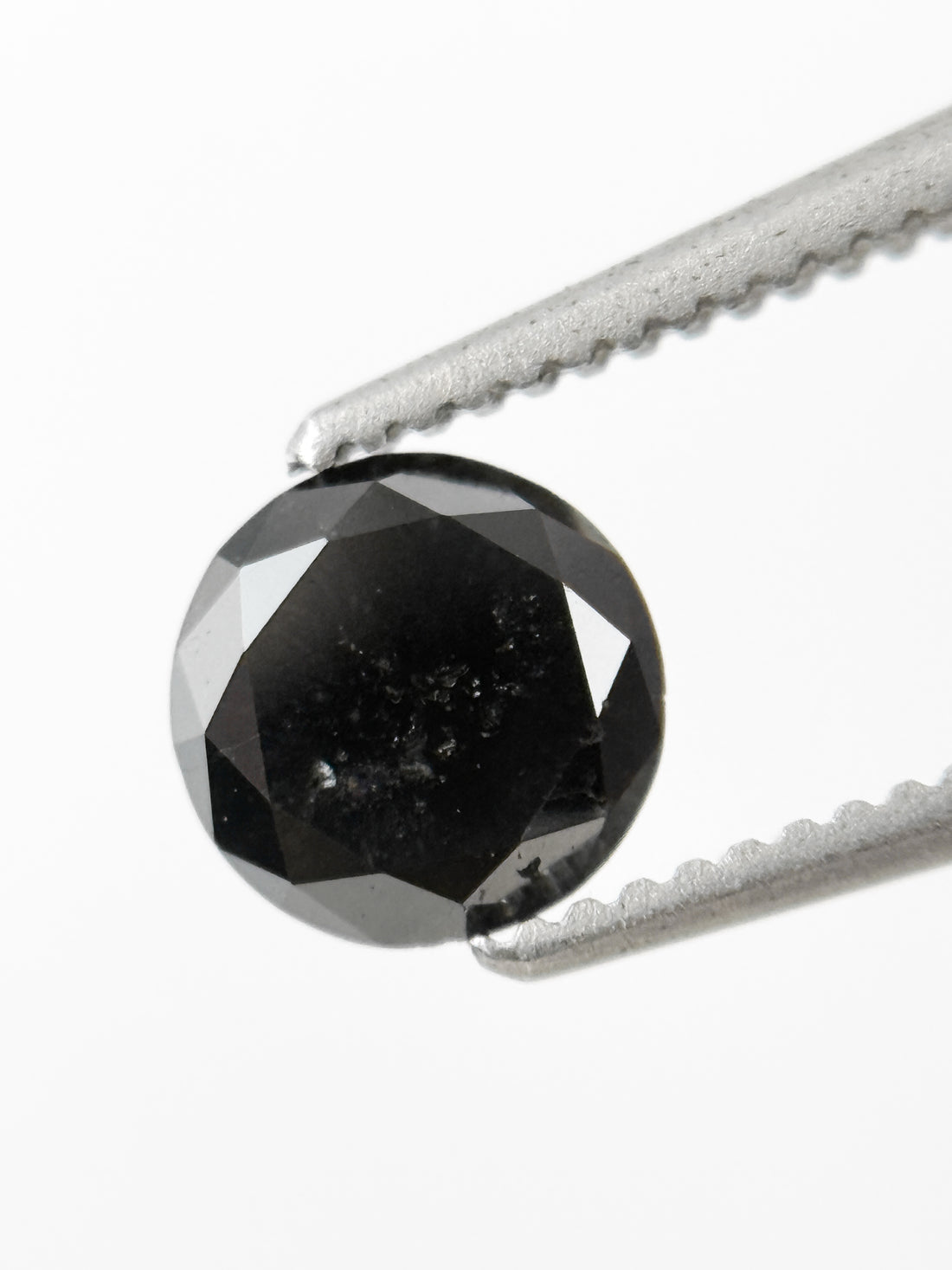 0.71 Ct Round Brilliant Cut Black Natural Minimal Diamond