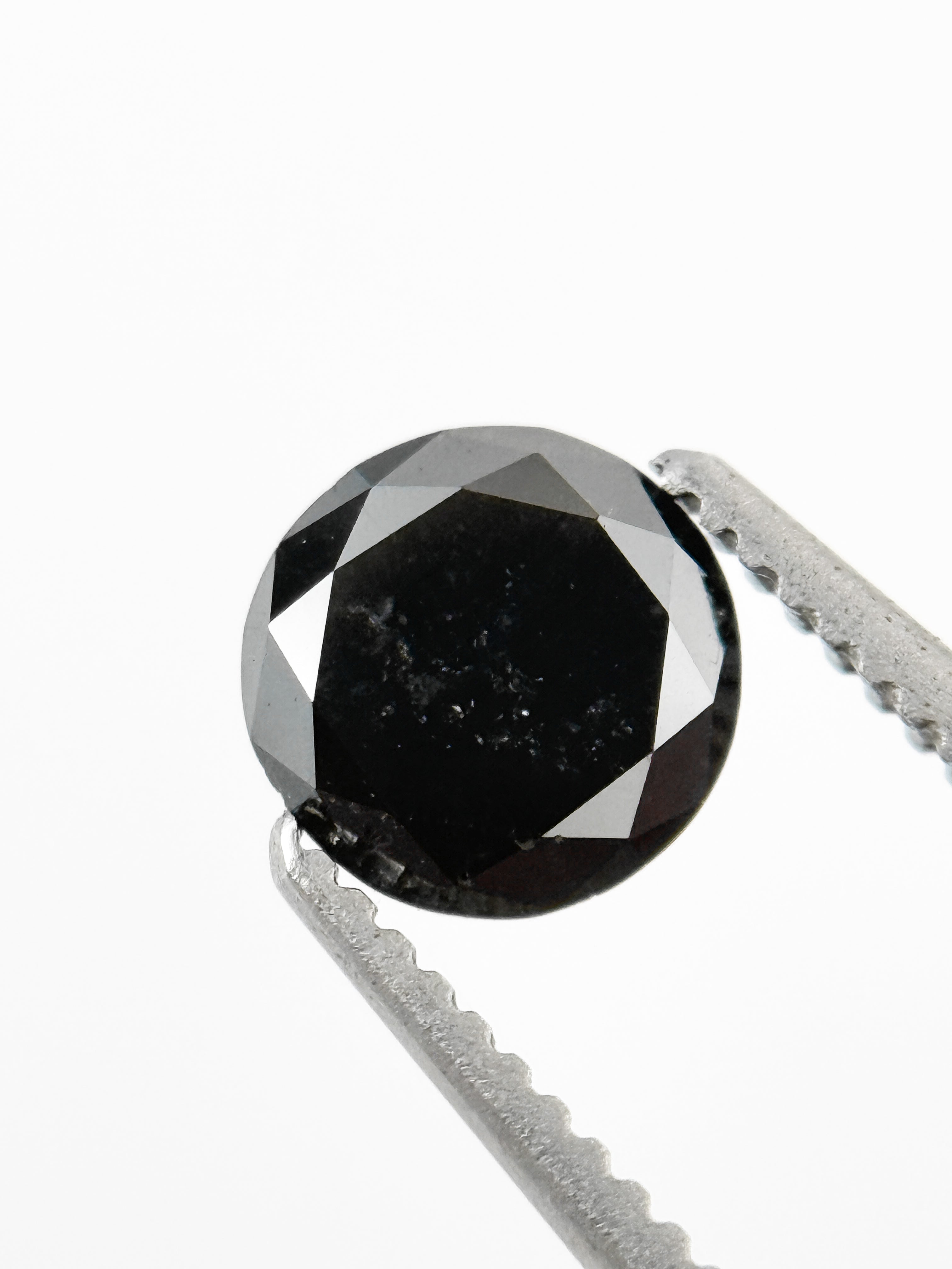 0.71 Ct Round Brilliant Cut Black Natural Minimal Diamond