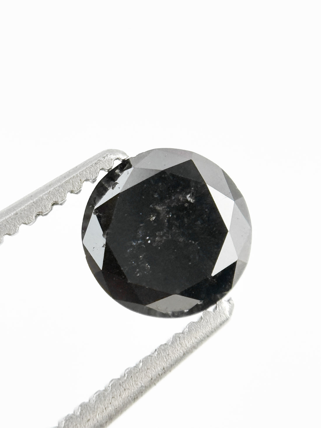 0.71 Ct Round Brilliant Cut Black Natural Minimal Diamond