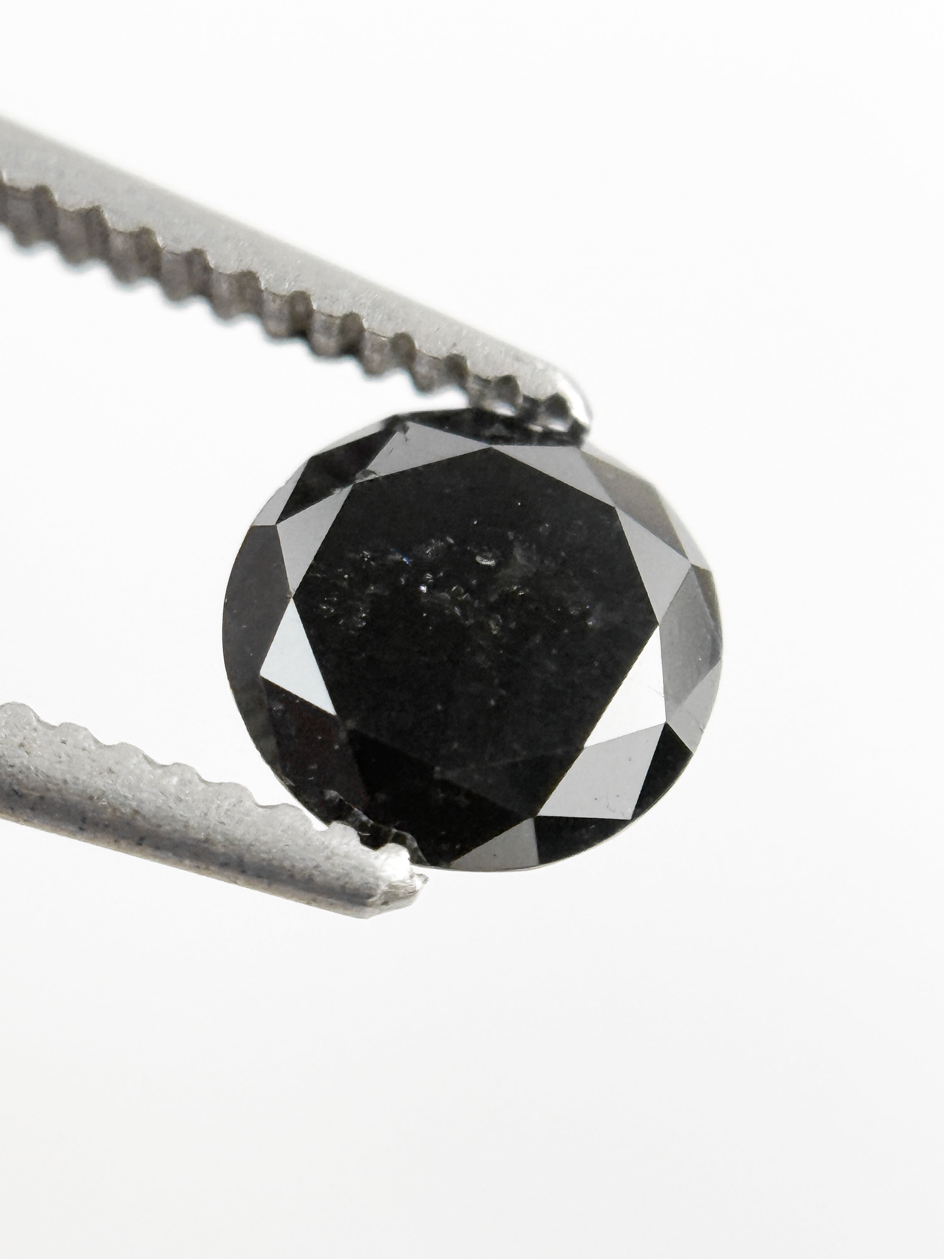 0.71 Ct Round Brilliant Cut Black Natural Minimal Diamond