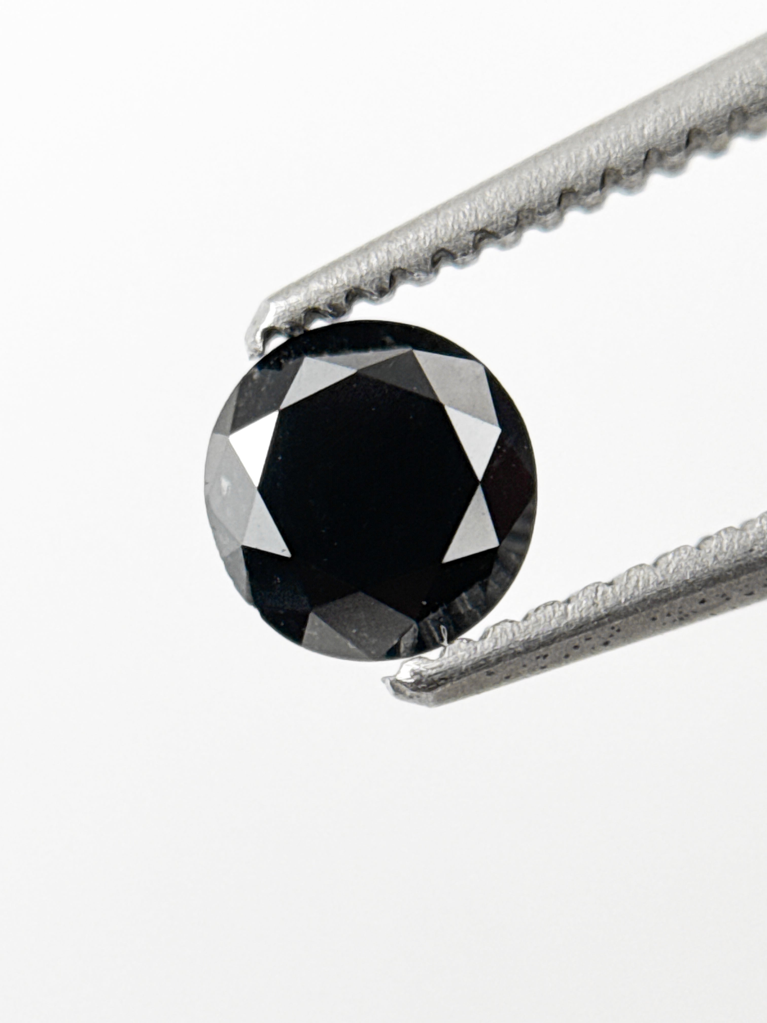4.5 MM Round Brilliant Cut Black Natural Loose Diamond