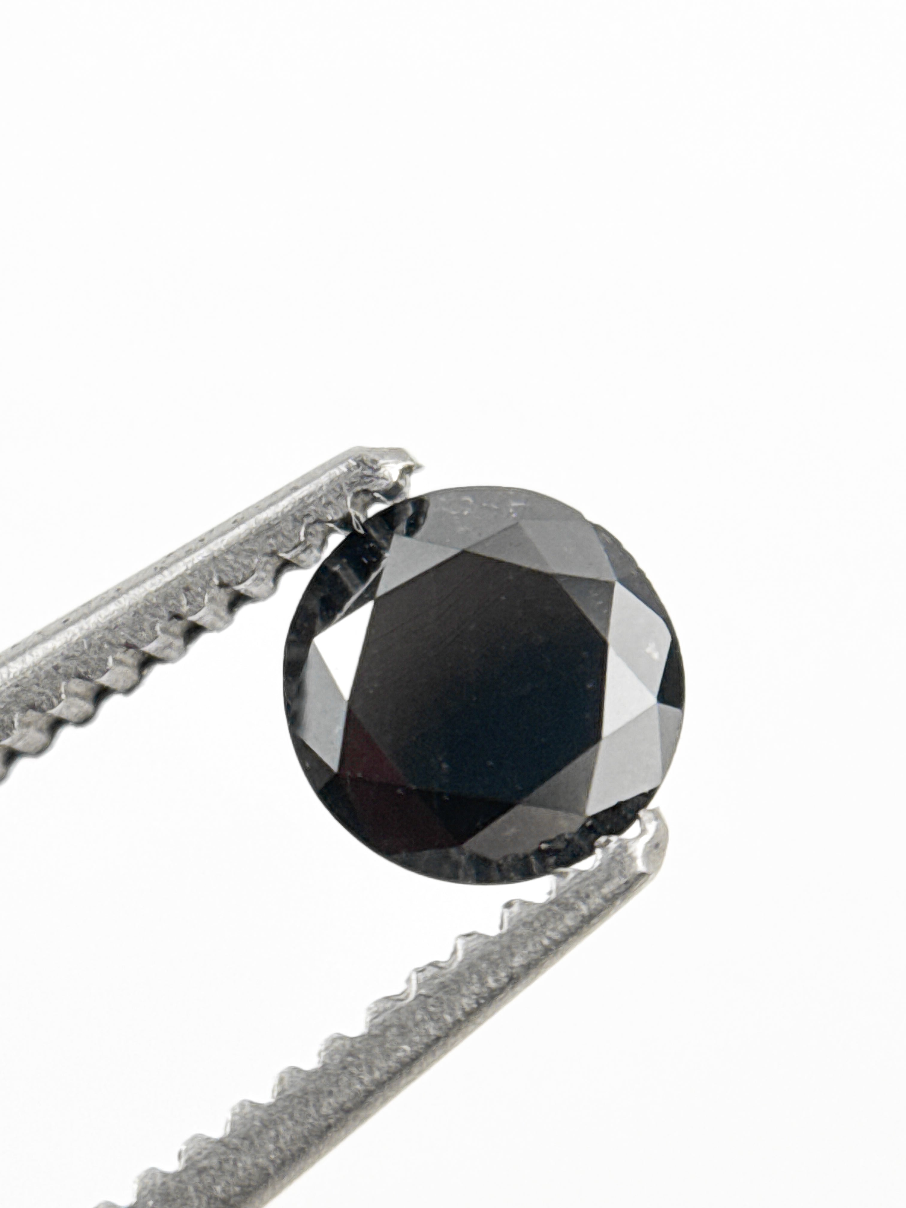 4.5 MM Round Brilliant Cut Black Natural Loose Diamond