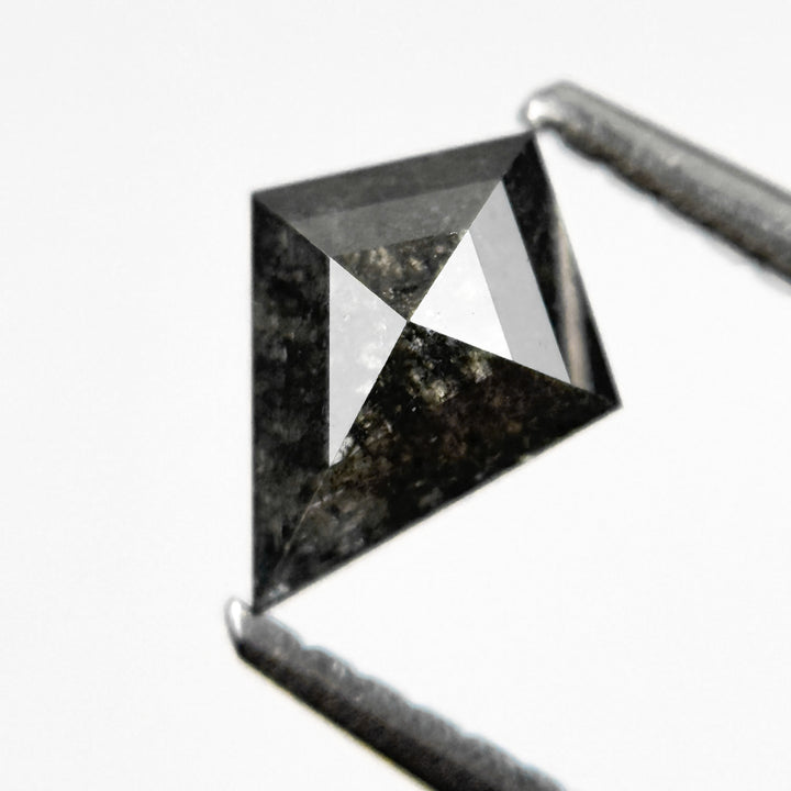 0.73 Ct Kite Rose Cut Grey Natural Salt and Pepper Diamond