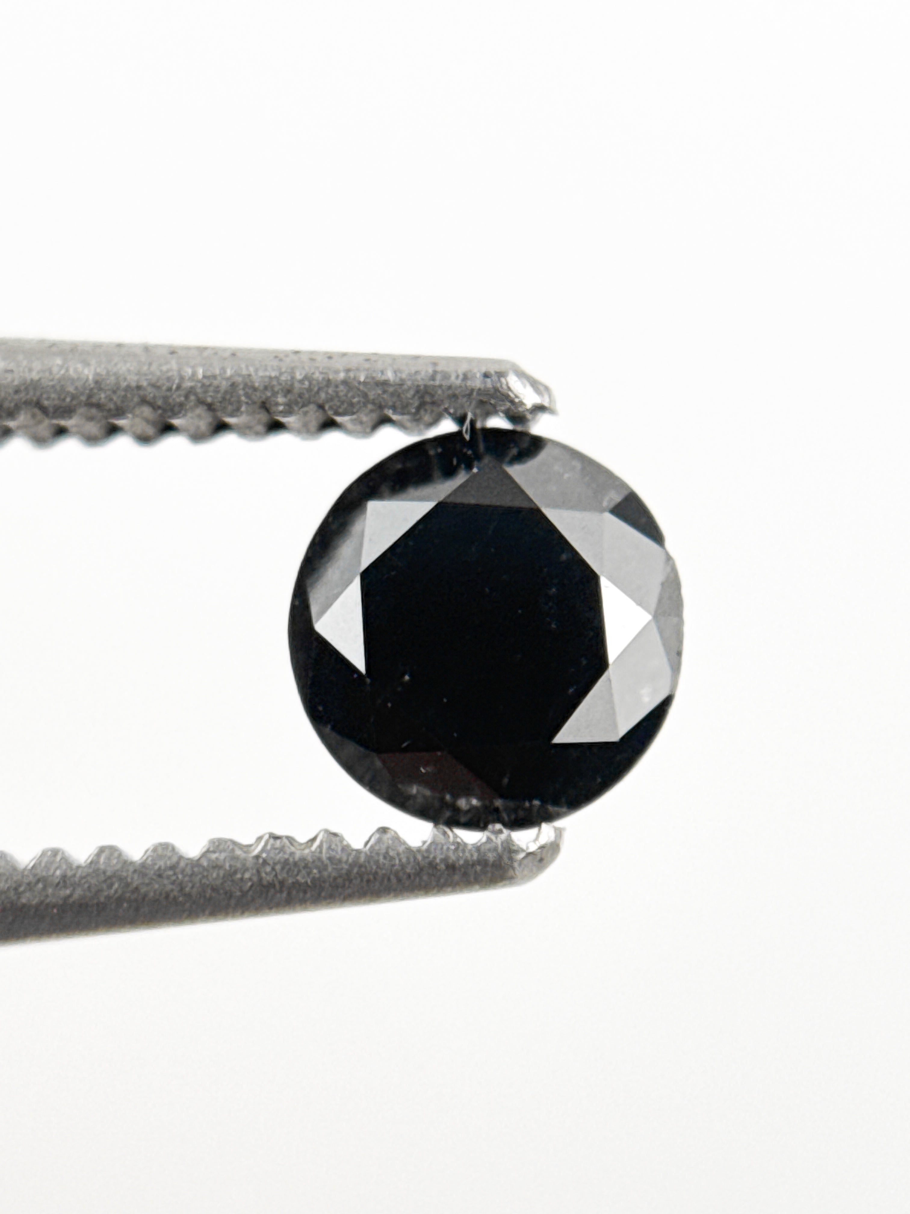 4.5 MM Round Brilliant Cut Black Natural Loose Diamond