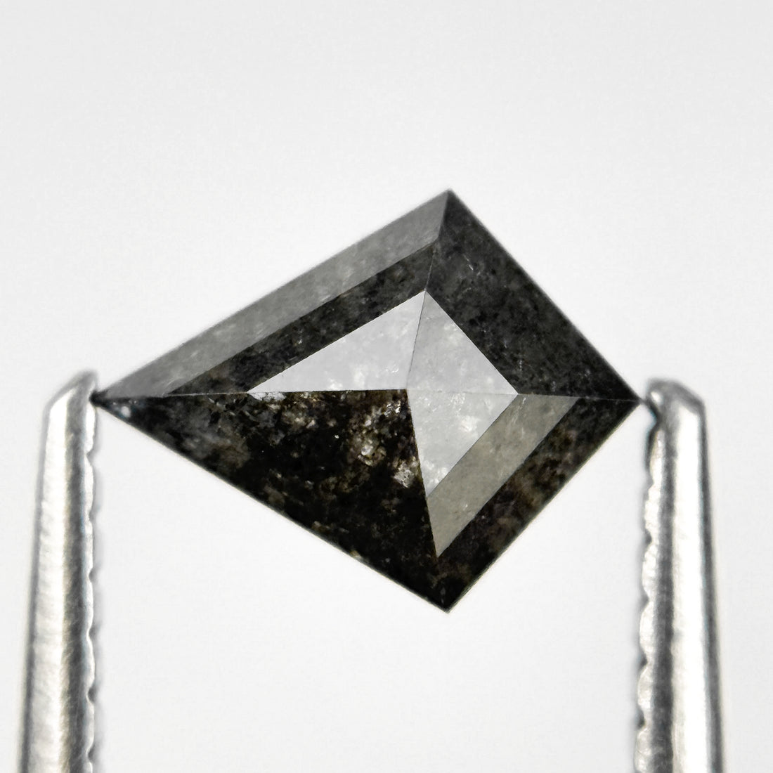 0.73 Ct Kite Rose Cut Grey Natural Salt and Pepper Diamond