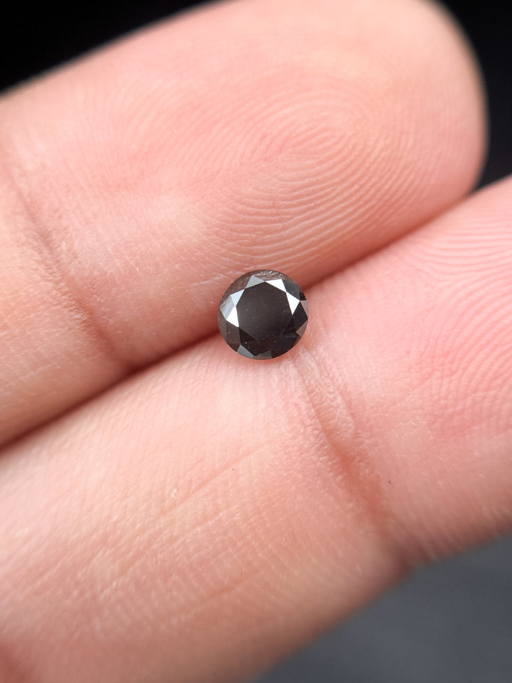 4.5 MM Round Brilliant Cut Black Natural Loose Diamond