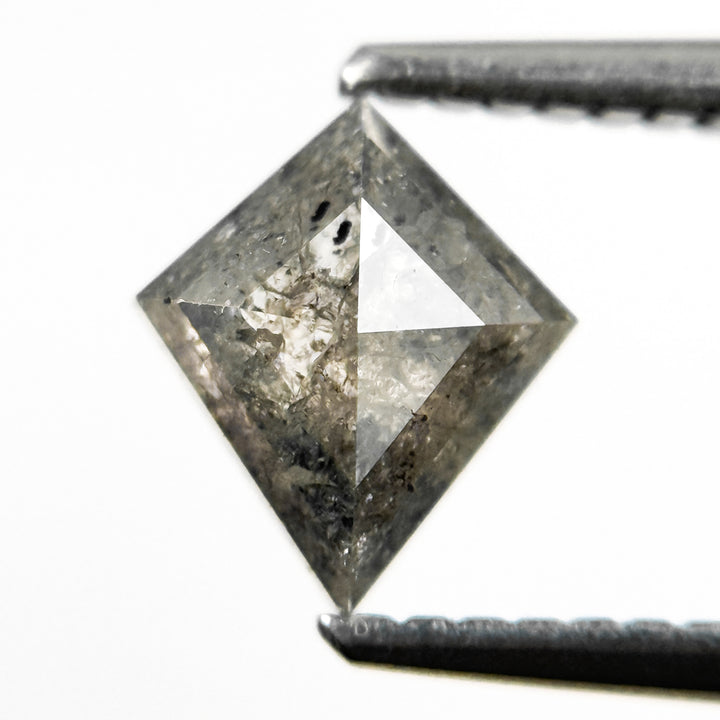 0.85 Ct Kite Rose Cut Grey Natural Salt and Pepper Diamond