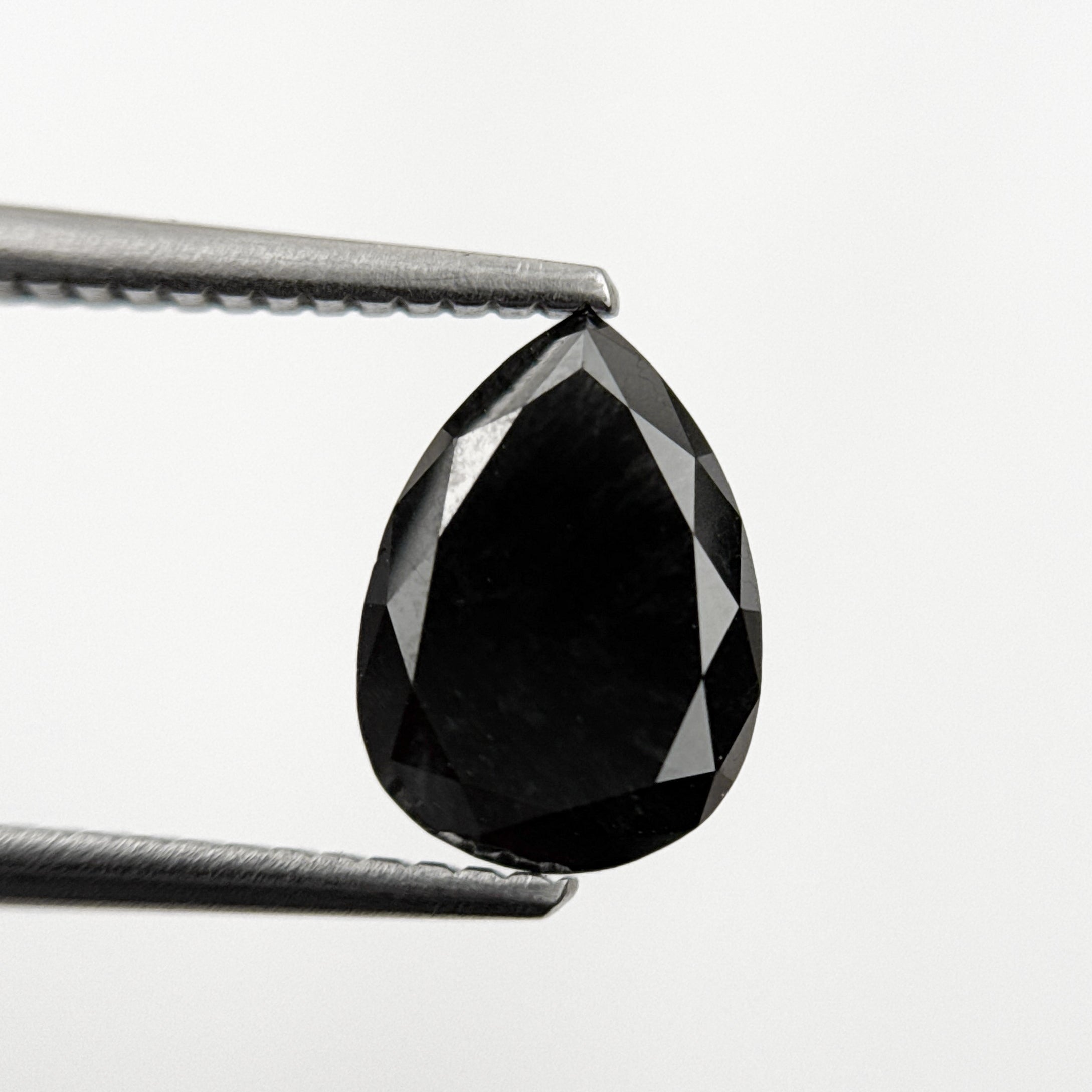 2.34 Ct Pear Rose Cut Black Natural Minimal Diamond