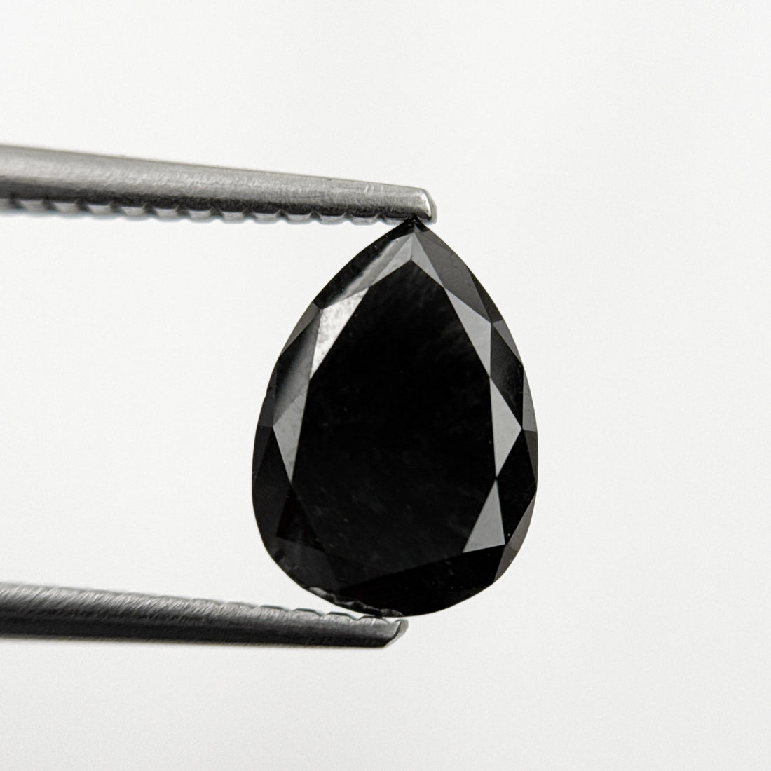 2.34 Ct Pear Rose Cut Black Natural Minimal Diamond