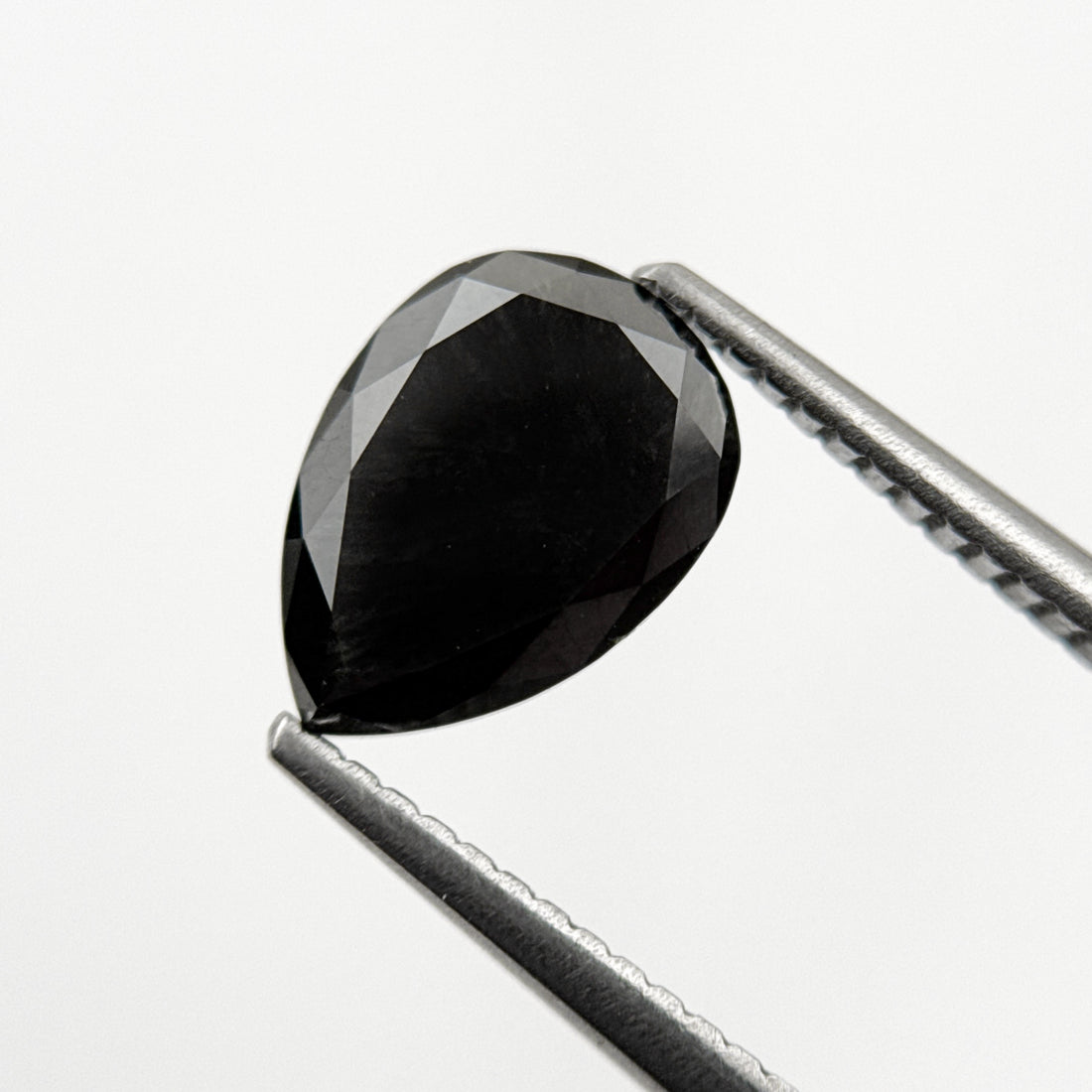 2.34 Ct Pear Rose Cut Black Natural Minimal Diamond