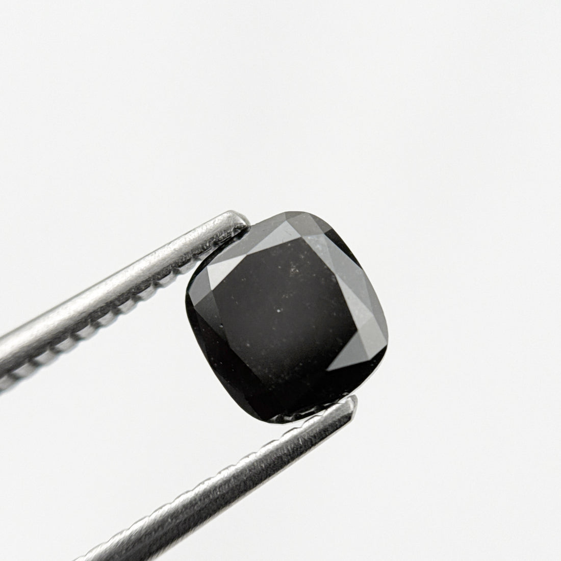 1.44 Ct Cushion Rose Cut Black Natural Fancy Diamond