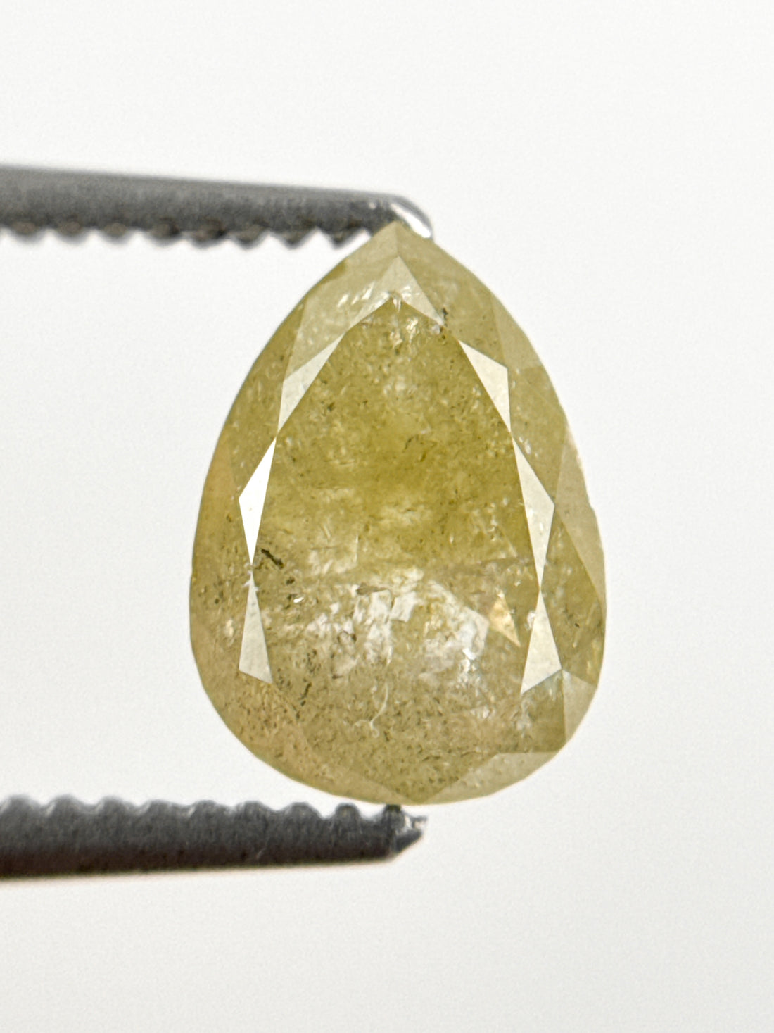 1.43 Ct Pear Rose Cut Yellow Natural Fancy Diamond