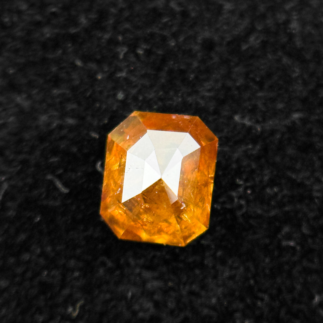 0.39 Ct Emerald Rose Cut Red Natural Salt and Pepper Diamond