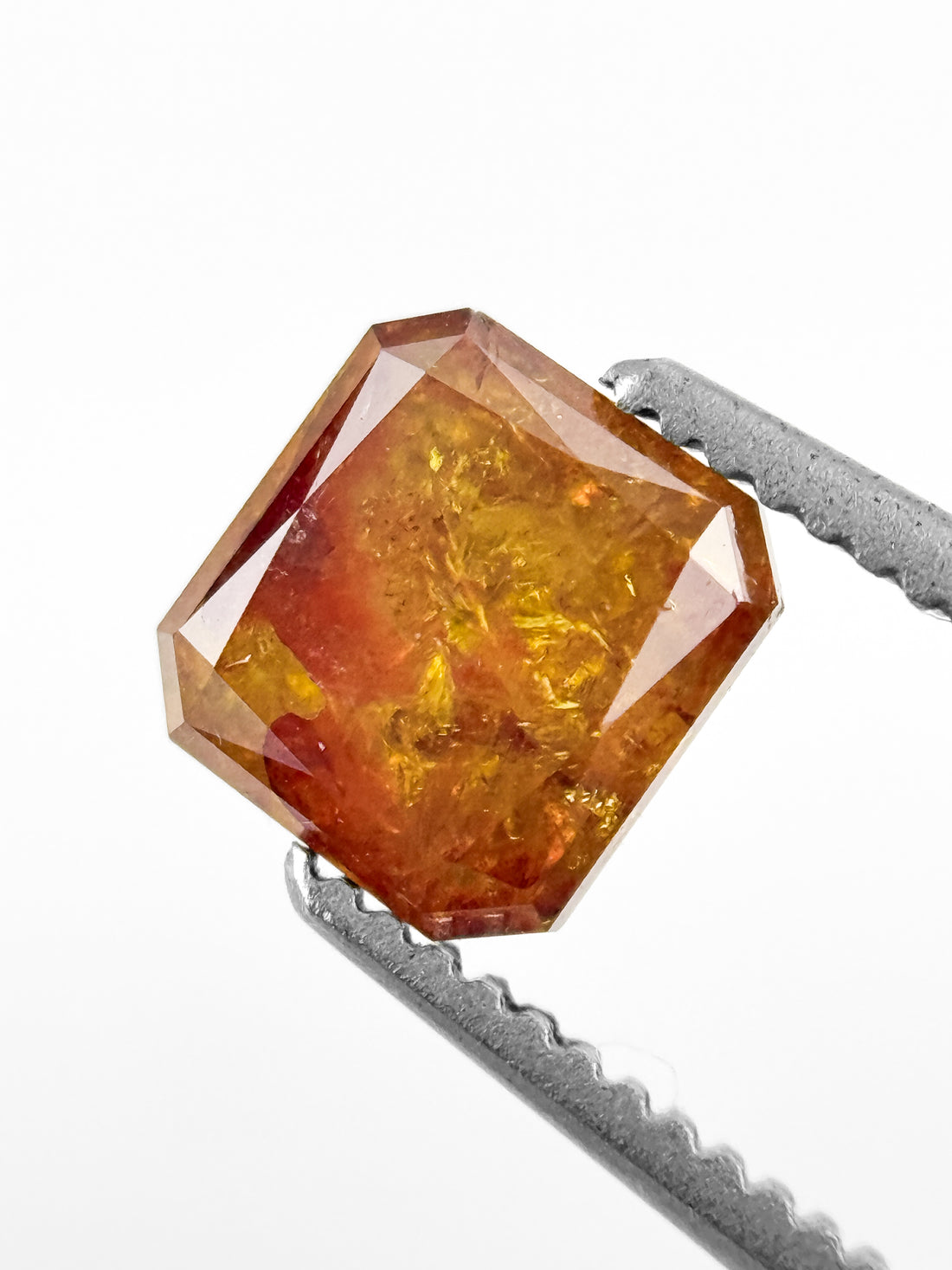 1.21 Ct Cushion Rose Cut Red Natural Antique Diamond